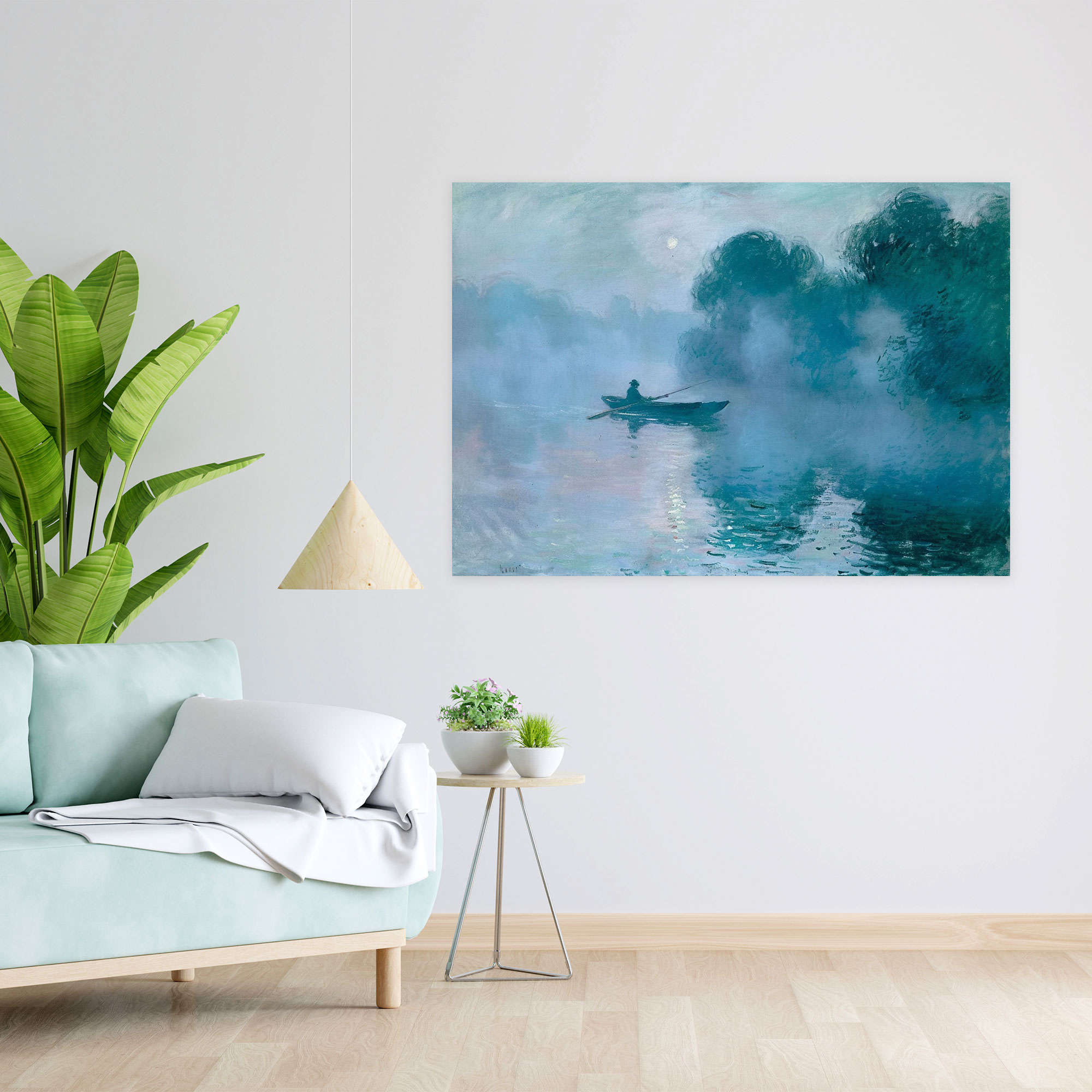 Foggy Seine River Claude Monet Canvas Print - Claude Monet, Claude Monet, Home Decoration, Wall Art