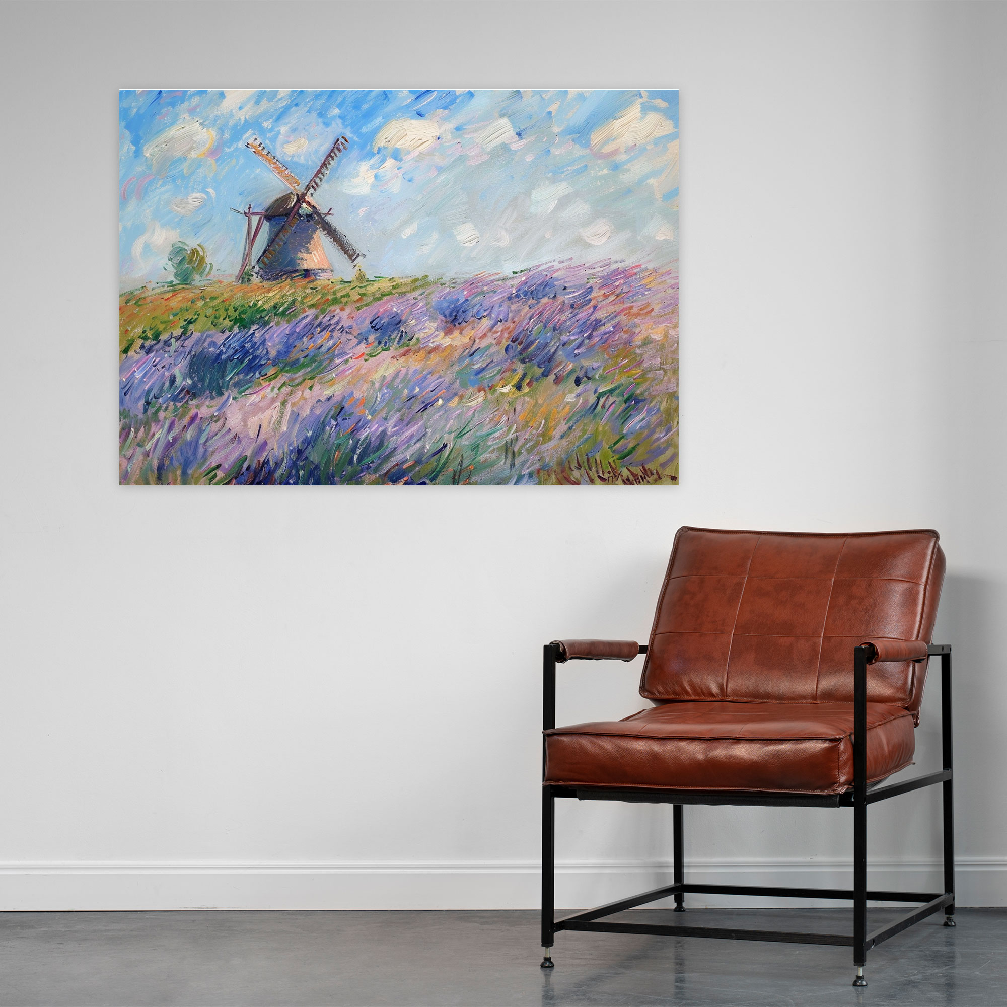 Lavanta Tarlası Claude Monet Duvar Sanatı - Claude Monet Duvar Sanatı Kanvas Duvar Dekorasyonu