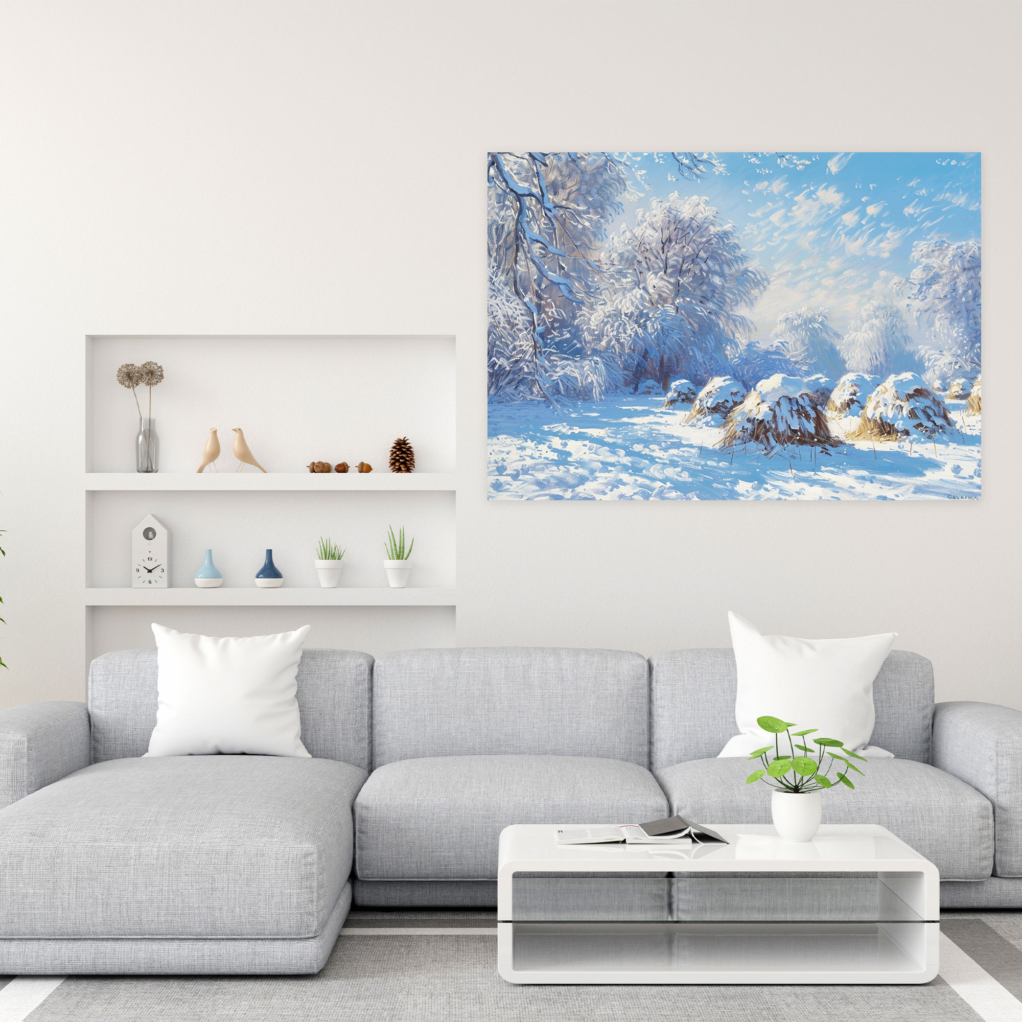 Winter Haystacks Claude Monet Wall Art - Claude Monet, Claude Monet, Wall Decoration, Home Decoration