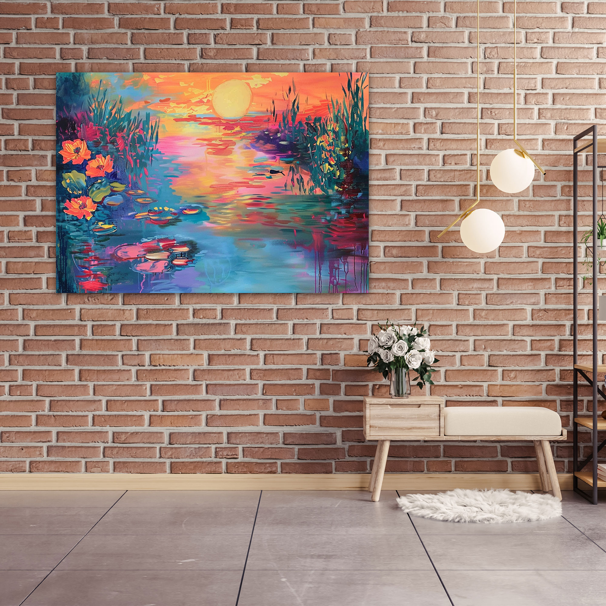 Claude Monet Garden Canvas Print - Claude Monet, Wall Art, Canvas Wall Art, Claude Monet
