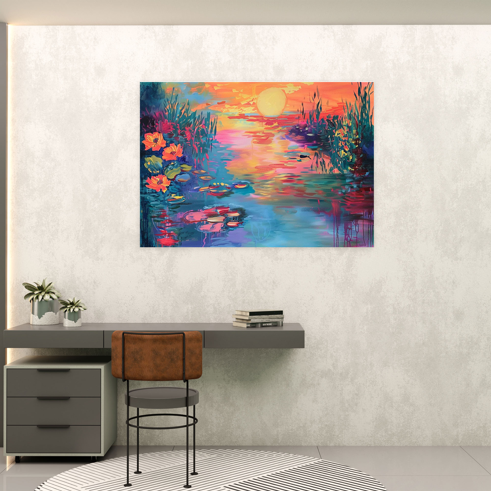 Claude Monet Garden Canvas Print - Claude Monet, Wall Art, Canvas Wall Art, Claude Monet