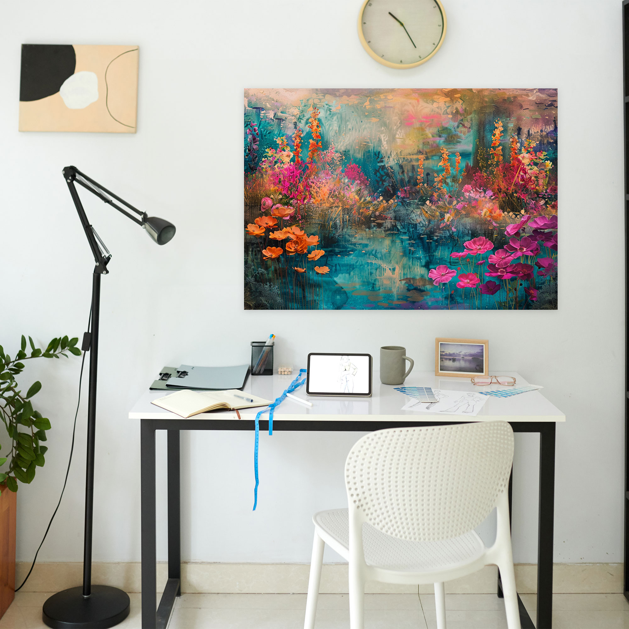 Blooming Flower Garden Claude Monet Wall Art - Claude Monet, Home Decoration, Canvas Wall Art, Canvas