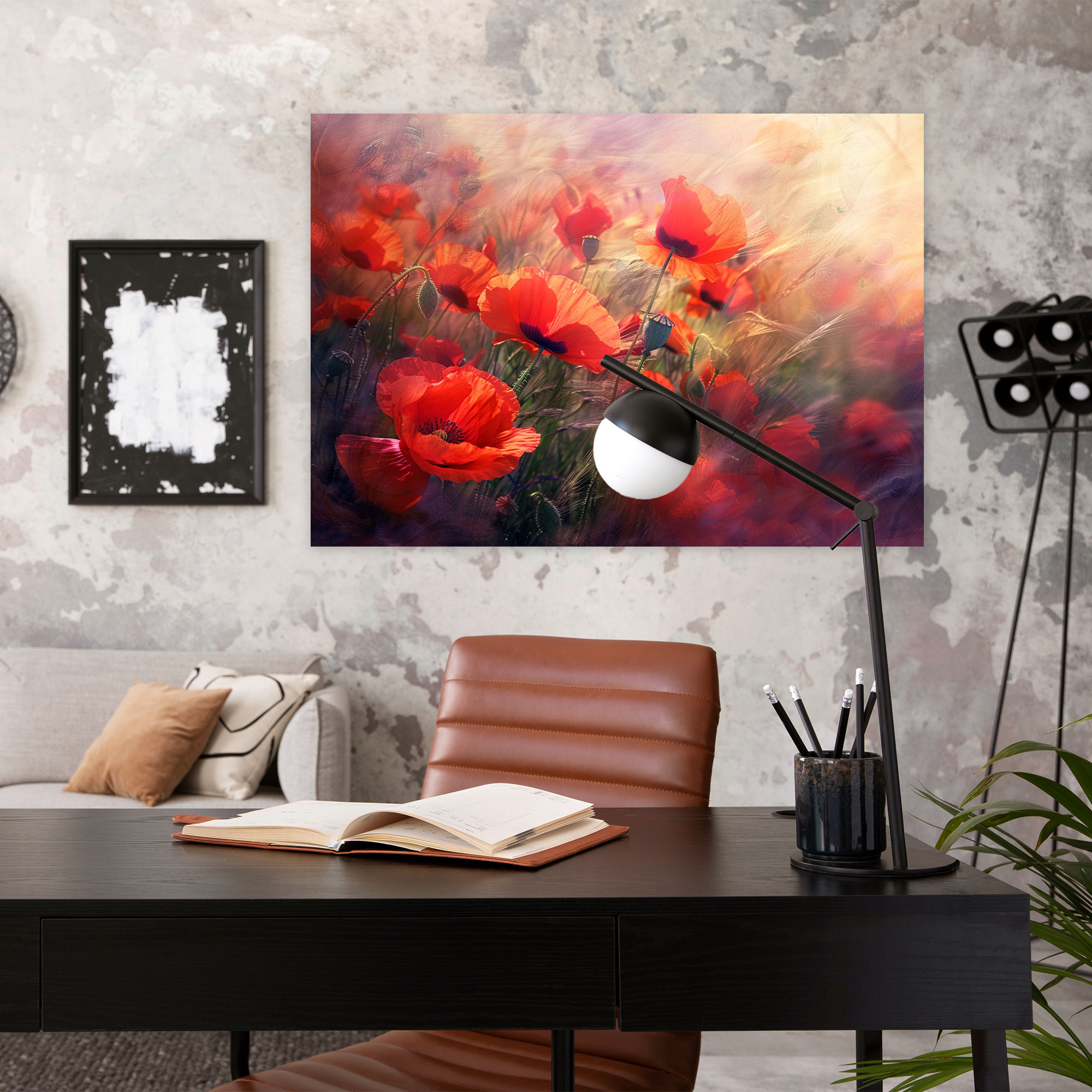 Çiçek Tarlası Claude Monet Duvar Süsü - Kanvas Tablo Duvar Sanatı Ev Dekorasyonu