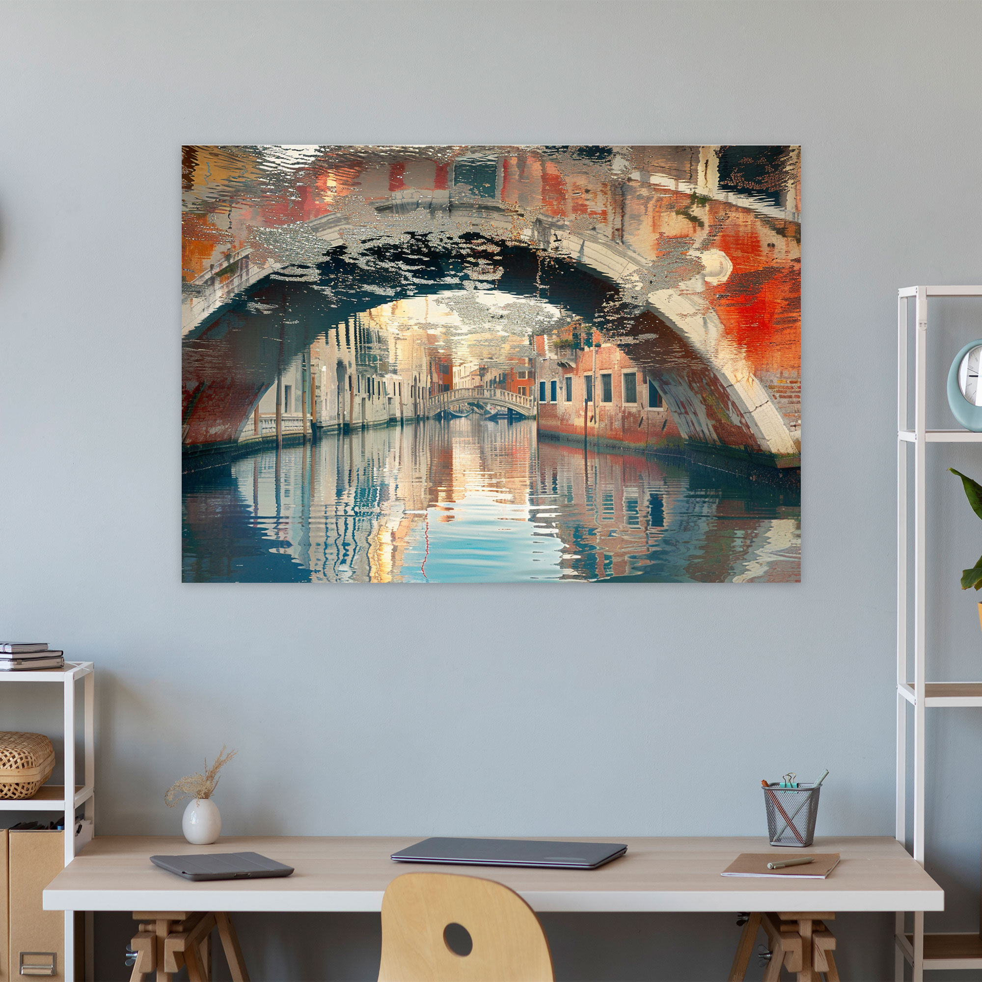 Venedik Kanal Yansımaları Claude Monet Kanvas Tablo - Claude Monet Duvar Dekorasyonu