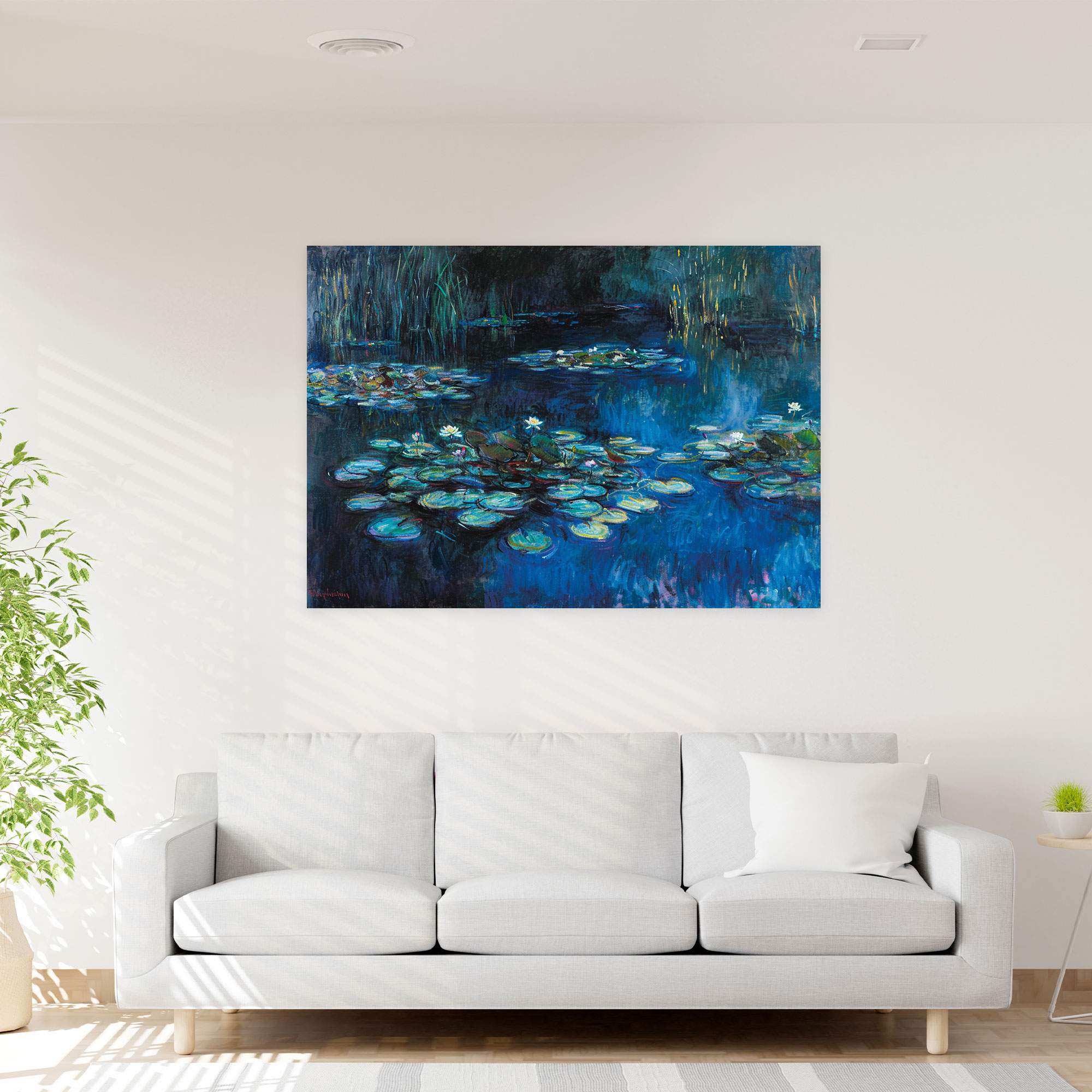 Su Zambakları Kanvas Tablo - Claude Monet Kanvas Duvar Sanatı Duvar Dekorasyonu Duvar Sanatı