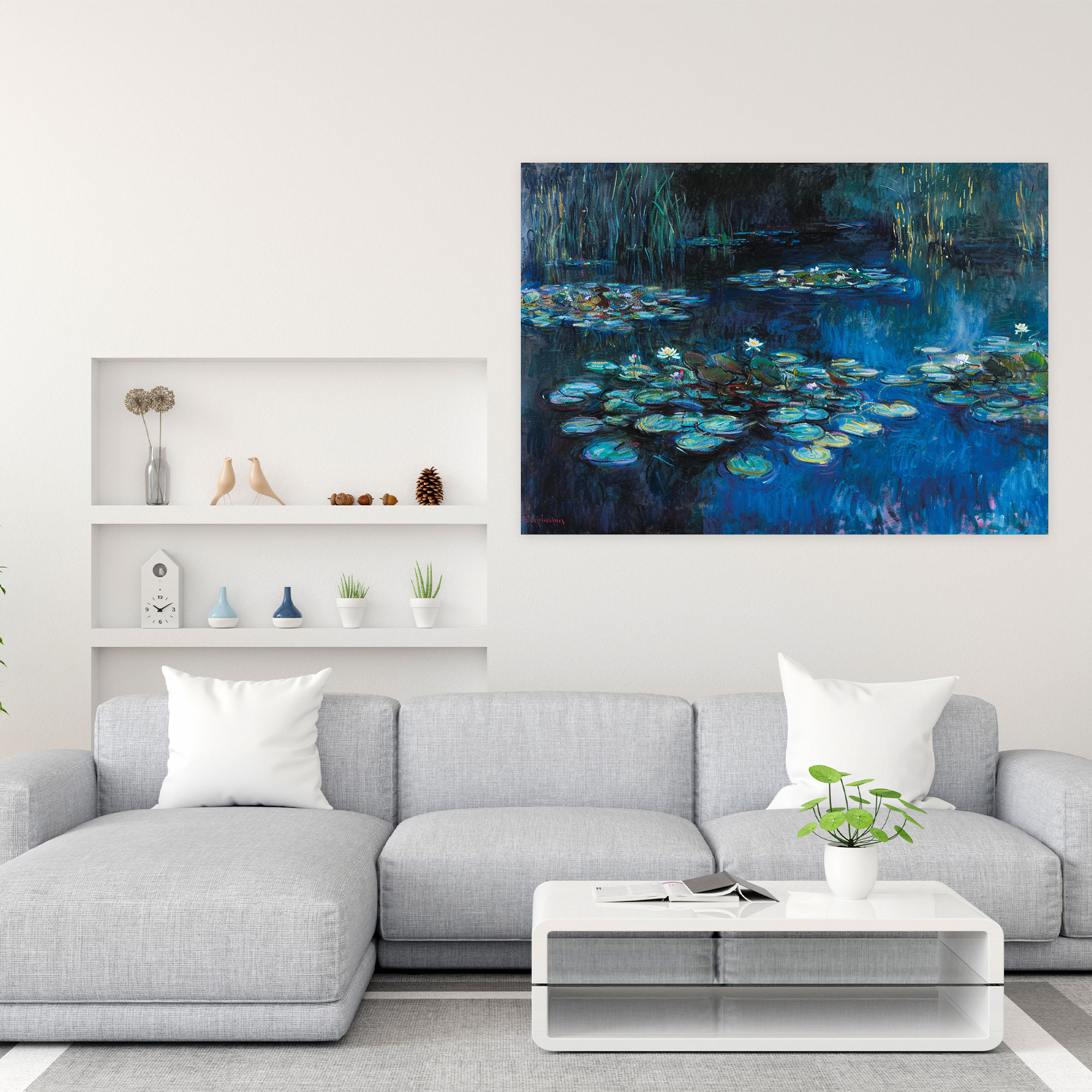 Su Zambakları Kanvas Tablo - Claude Monet Kanvas Duvar Sanatı Duvar Dekorasyonu Duvar Sanatı