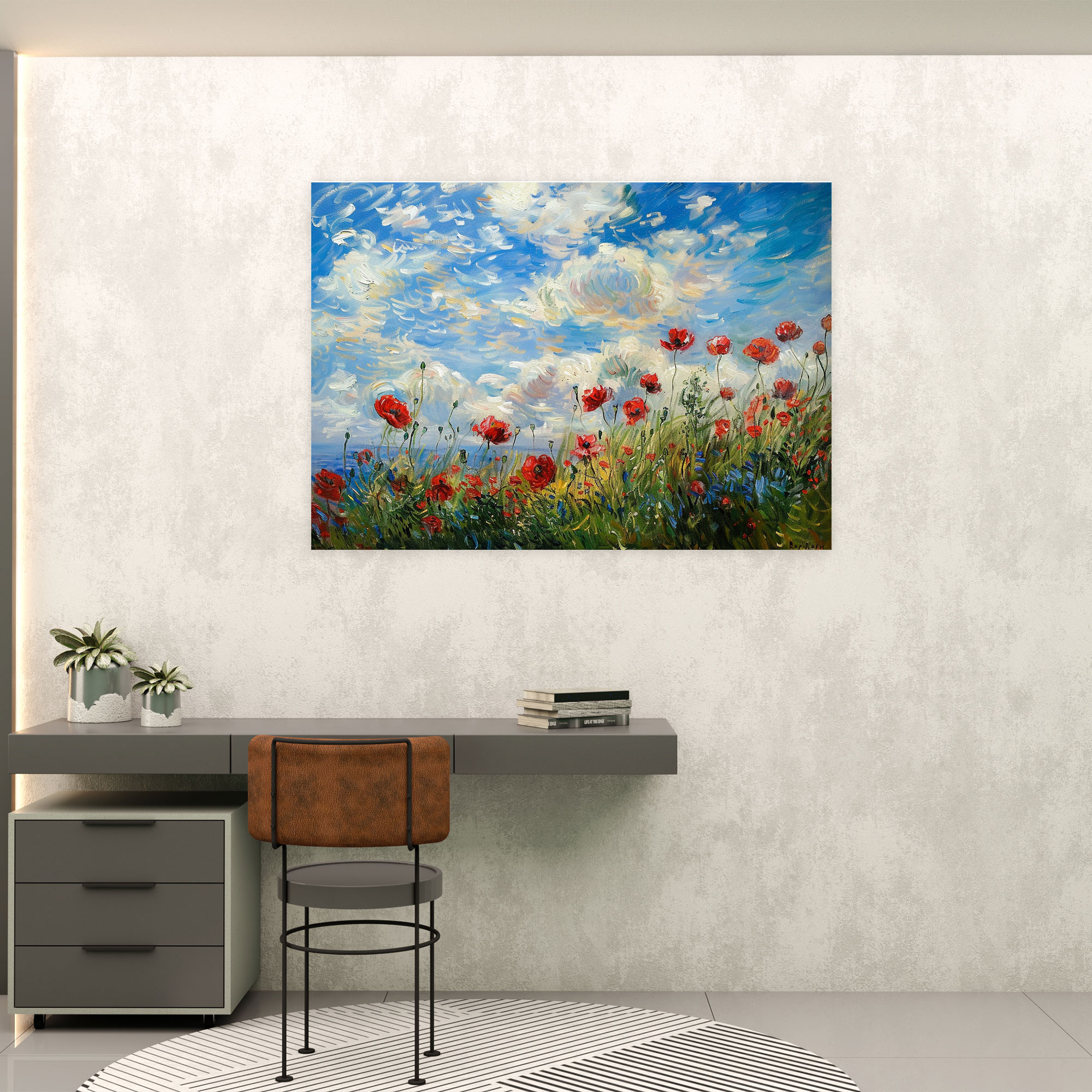 Gelincik Tarlası Kanvas Tablo - Claude Monet Kanvas Duvar Sanatı Ev Dekorasyonu Duvar Sanatı