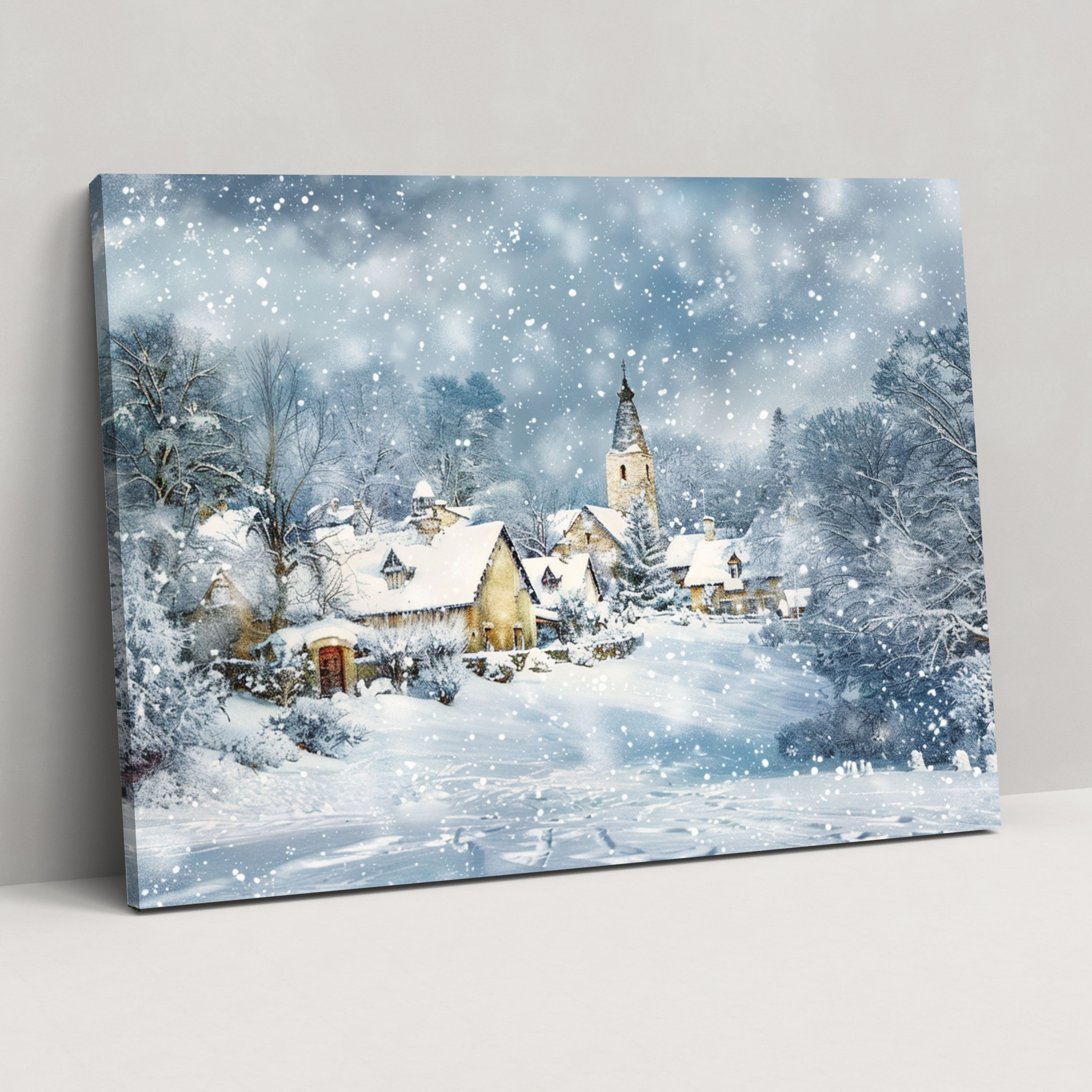 Winter Village Canvas Print - Claude Monet, Canvas Print, Home Decoration, Wall Decoration