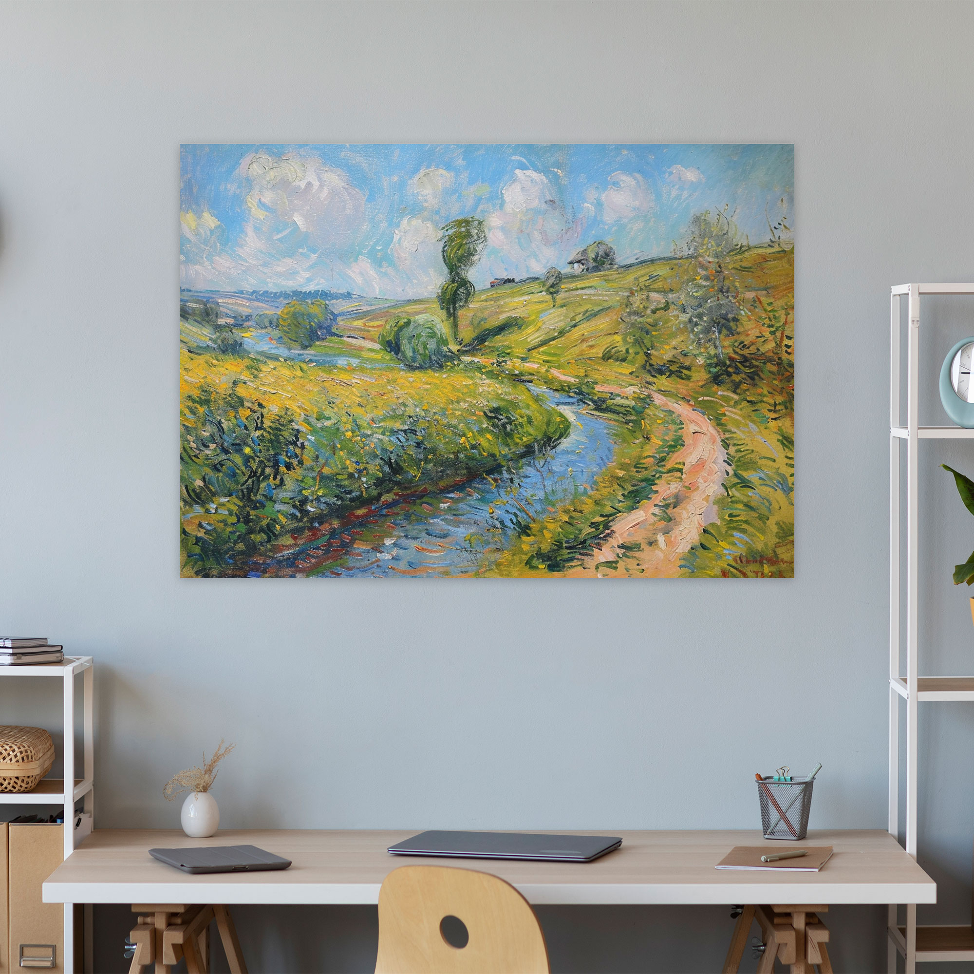 Claude Monet Fransız Kırsalı Duvar Dekorasyonu - Ev Dekorasyonu Kanvas Tablo
