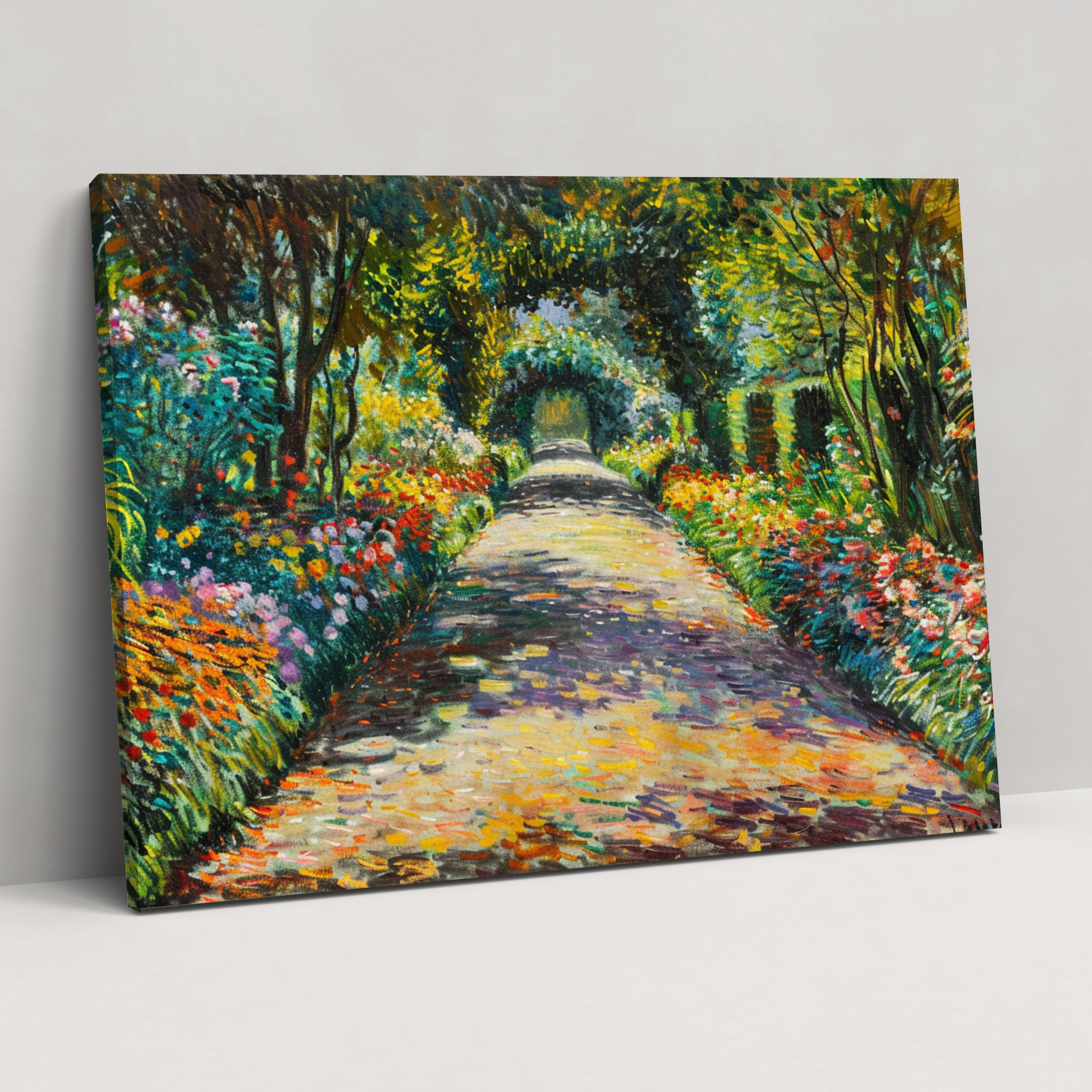 Claude Monet Garden Path Canvas Print - Claude Monet, Canvas Wall Art, Canvas, Wall Art