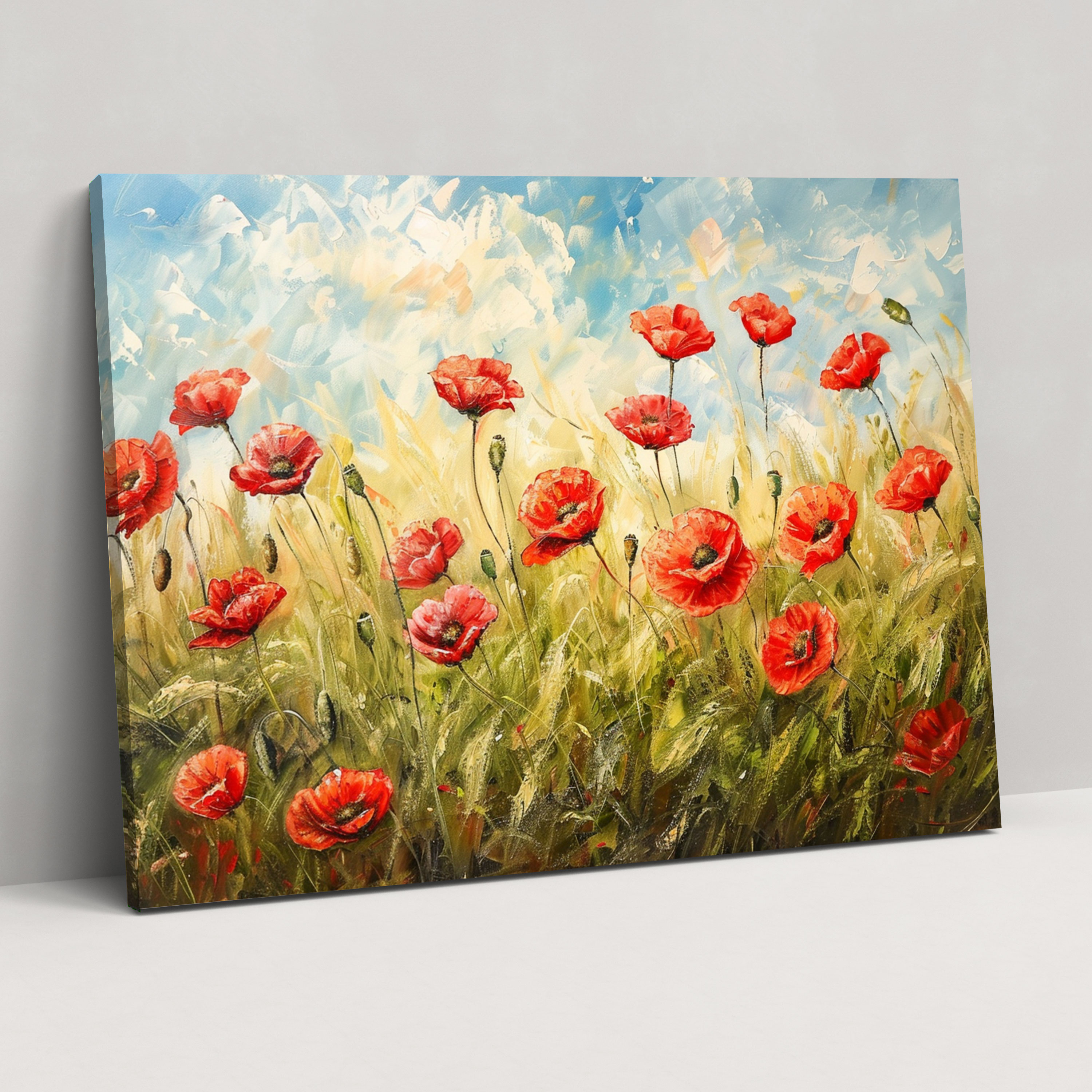 Claude Monet Poppy Field Wall Decoration - Claude Monet, Canvas Wall Art, Claude Monet, Wall Decoration