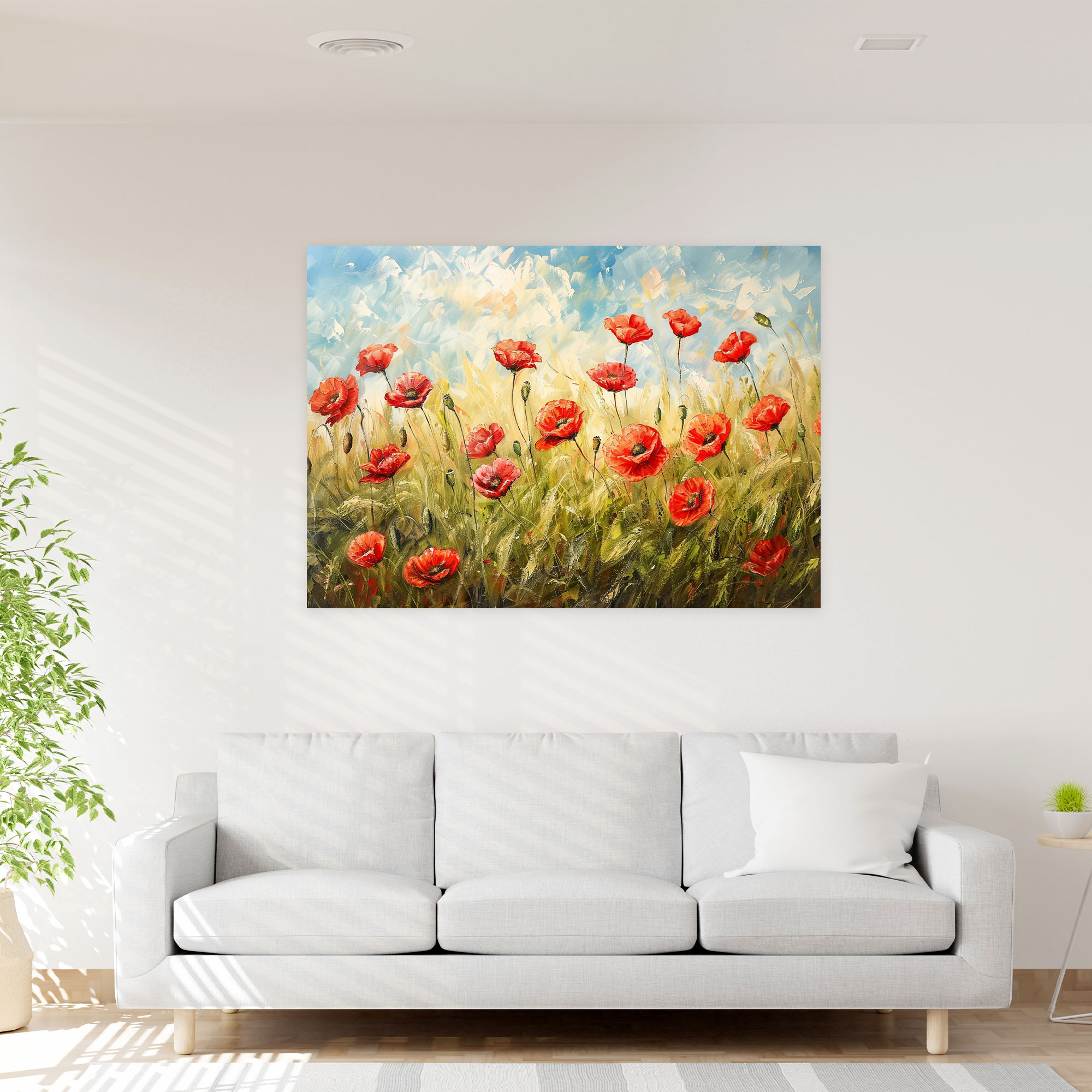Claude Monet Poppy Field Wall Decoration - Claude Monet, Canvas Wall Art, Claude Monet, Wall Decoration