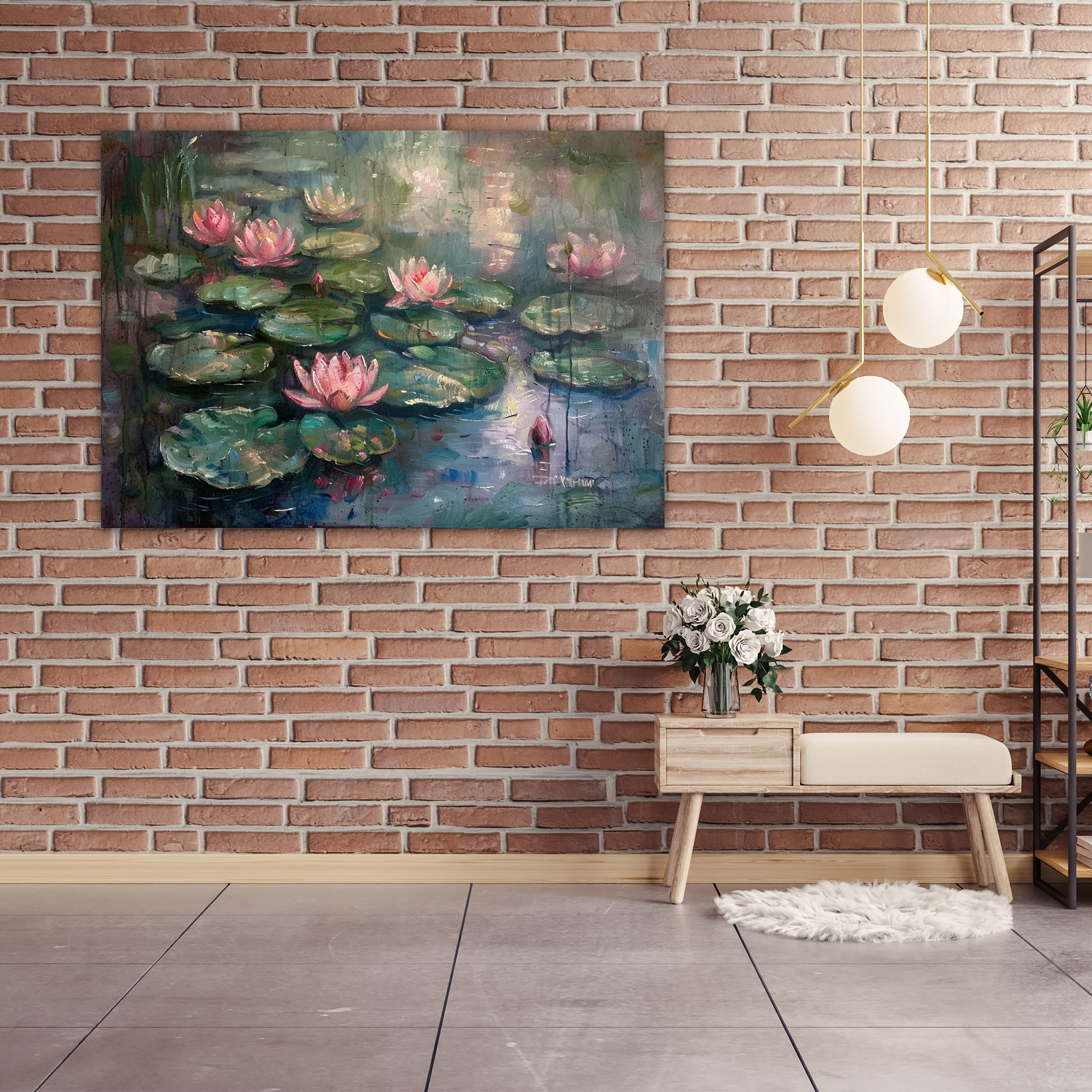 Claude Monet Water Lilies Canvas Print - Claude Monet, Canvas Print, Wall Decoration, Claude Monet
