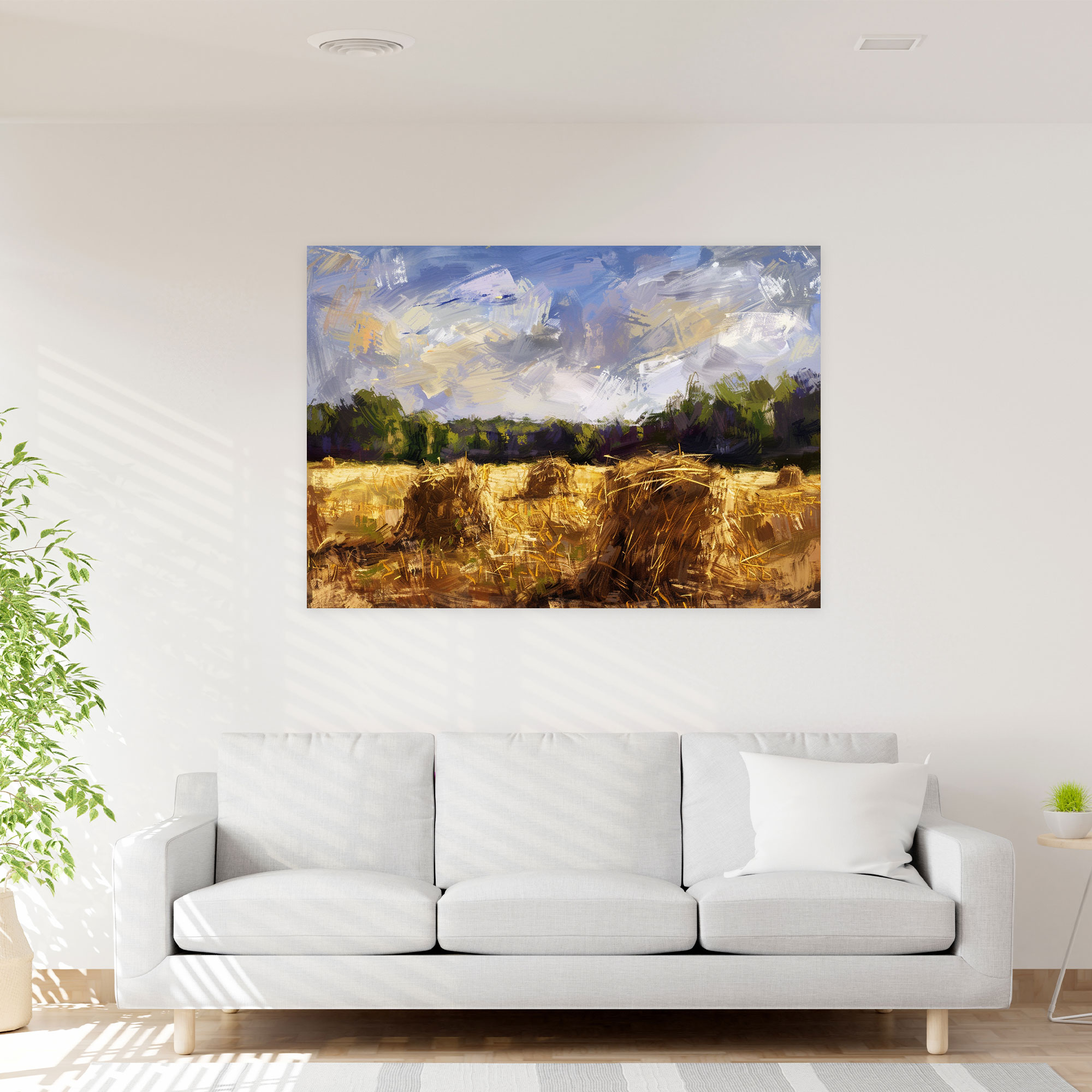 Claude Monet Haystacks Canvas Print - Claude Monet, Claude Monet, Canvas, Wall Art