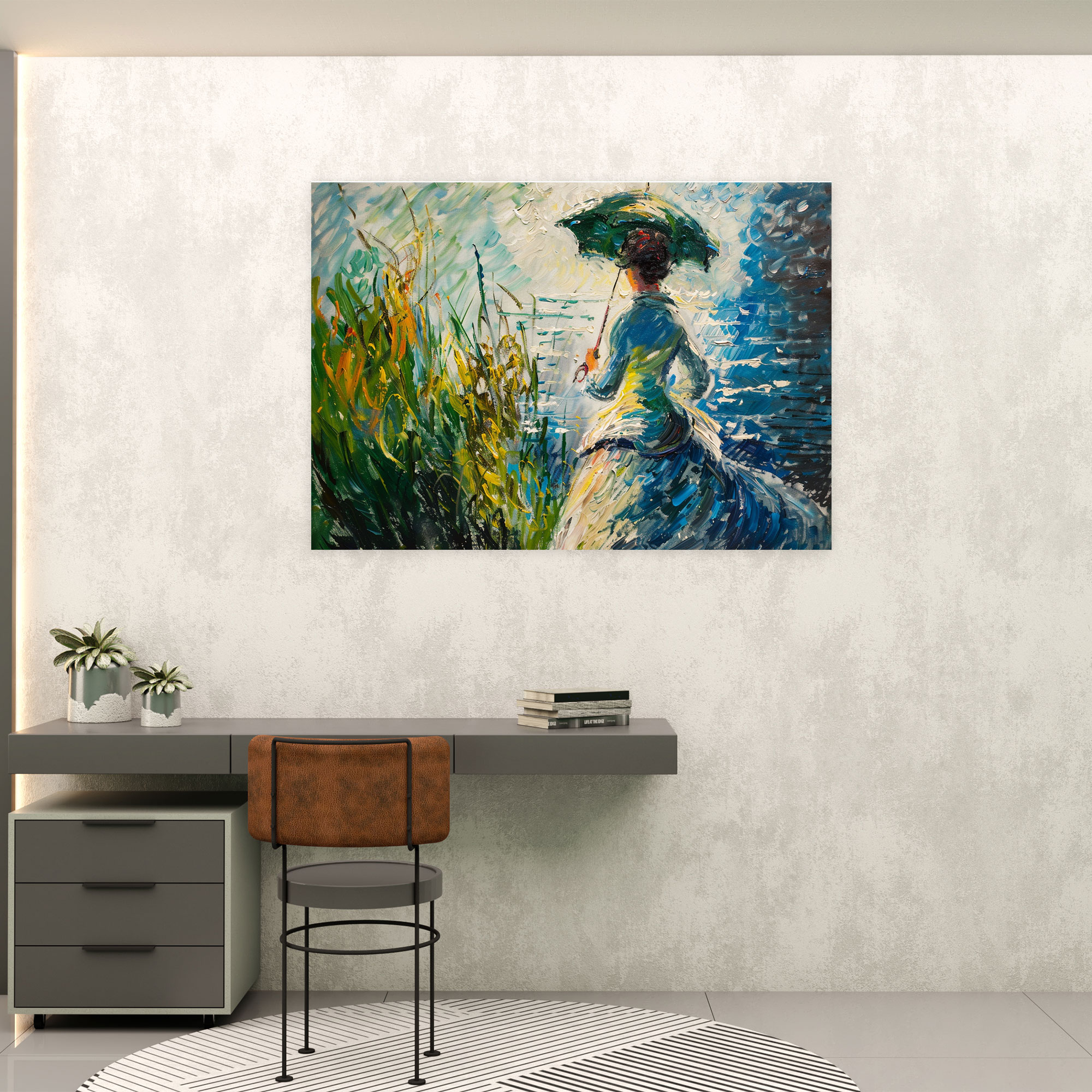 Claude Monet Woman With A Parasol Wall Art - Claude Monet, Wall Decoration, Canvas, Home Decoration