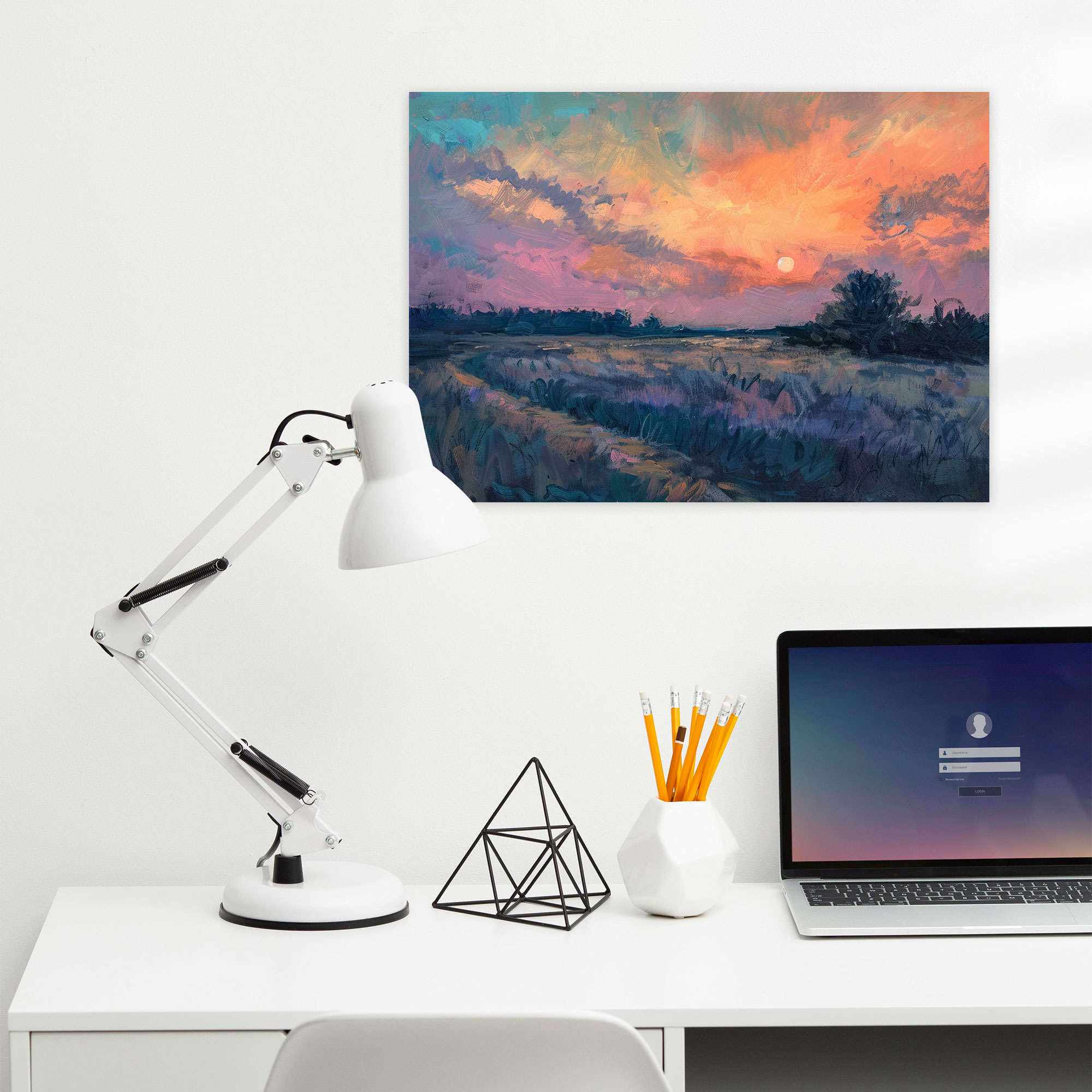 Claude Monet Wall Art - Sunset Countryside Canvas Print - Claude Monet, Claude Monet, Canvas Print, Wall Decoration