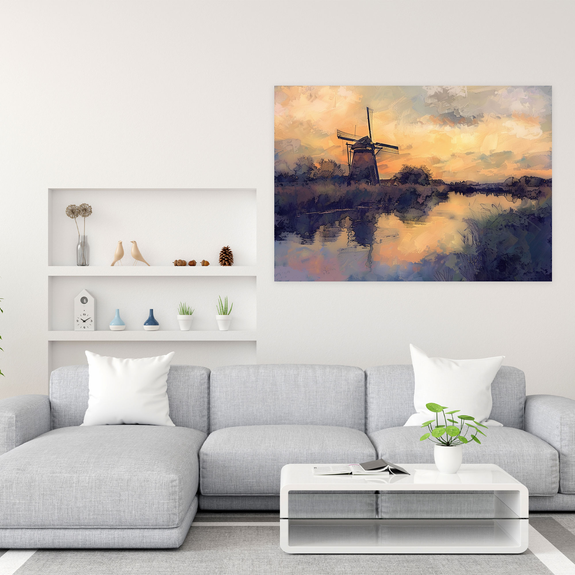 Claude Monet Canvas Print - Rural Windmill Wall Art - Claude Monet, Claude Monet, Home Decoration, Wall Decoration