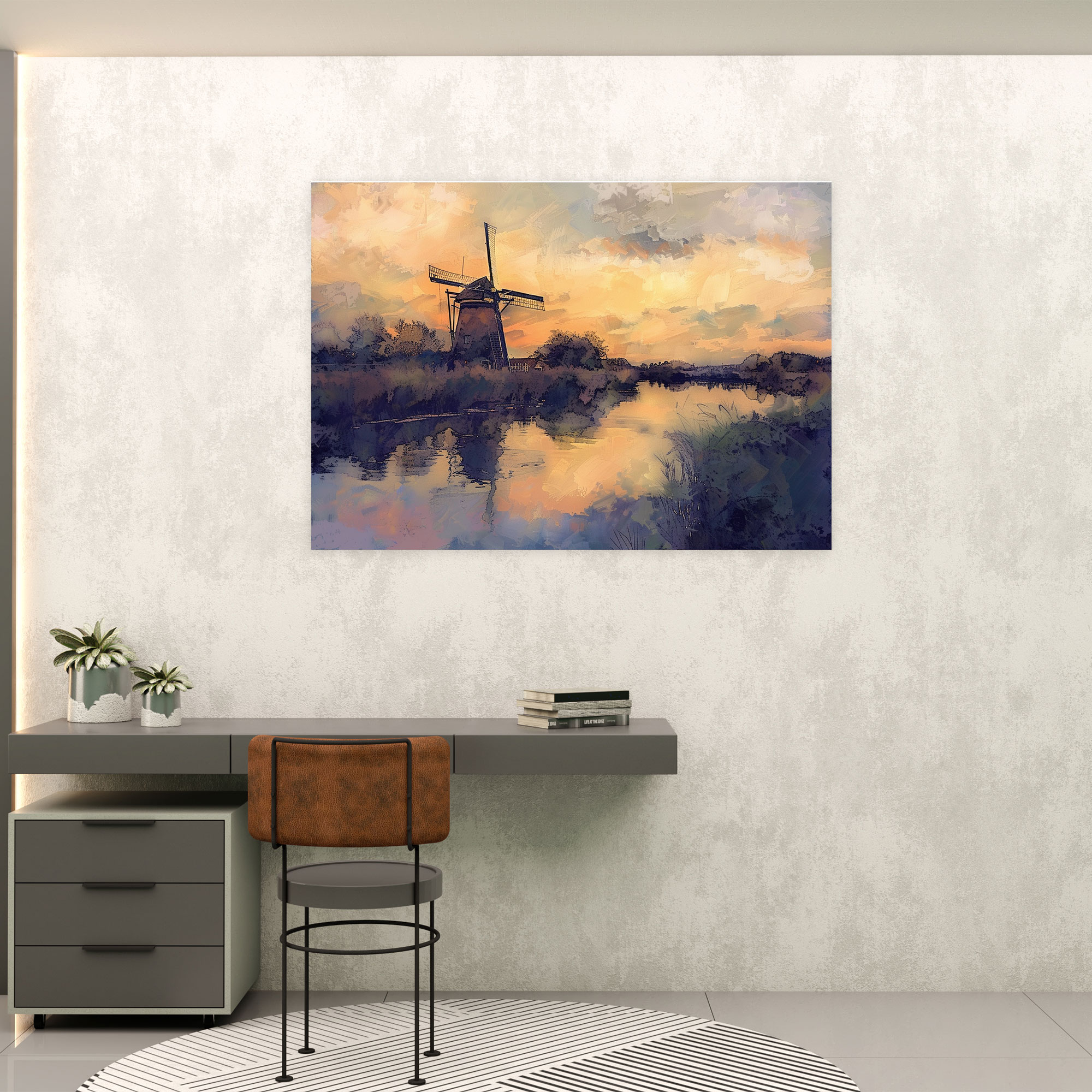 Claude Monet Canvas Print - Rural Windmill Wall Art - Claude Monet, Claude Monet, Home Decoration, Wall Decoration