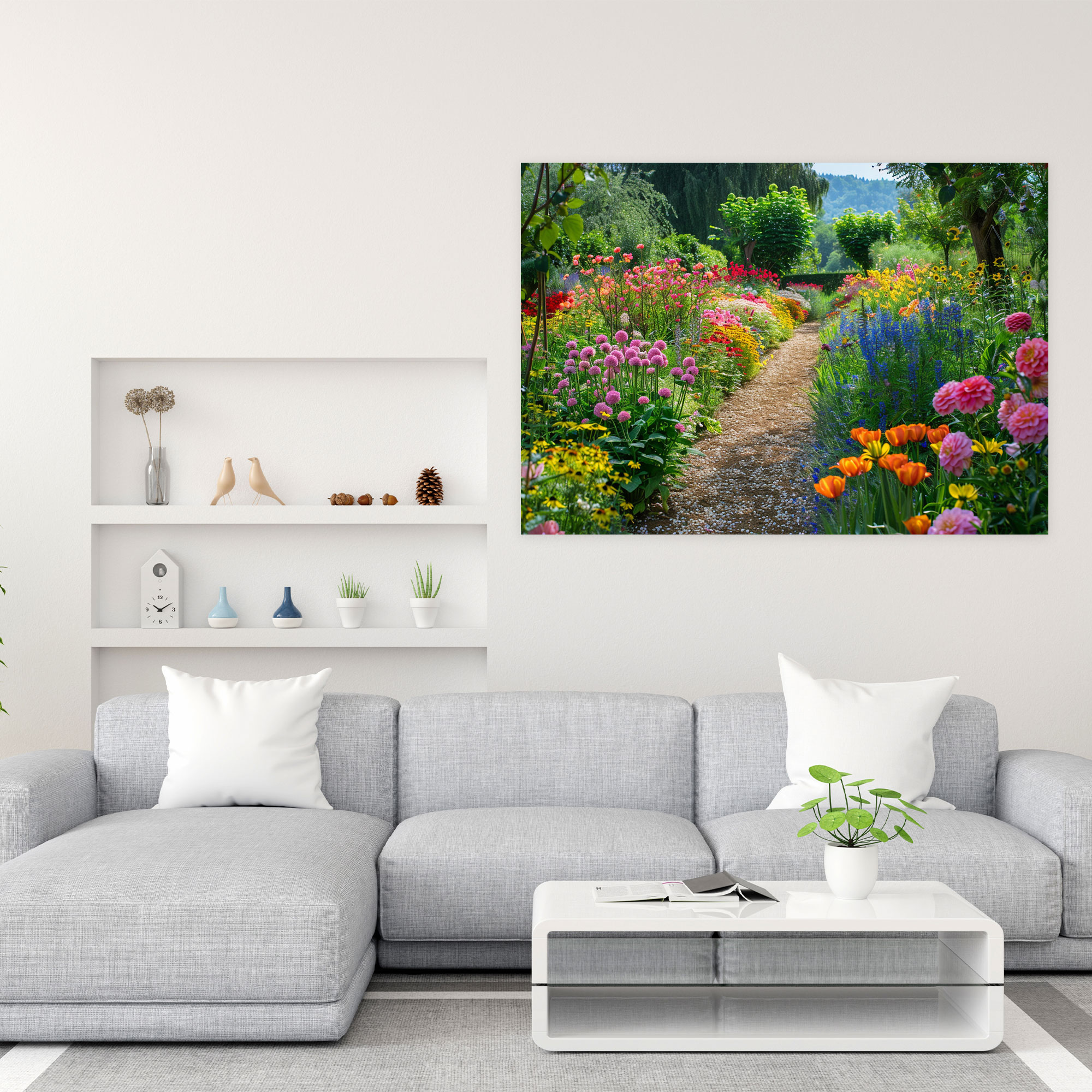 Claude Monet Canvas Print - Blooming Flower Garden Wall Art - Claude Monet, Claude Monet, Wall Decoration, Wall Art