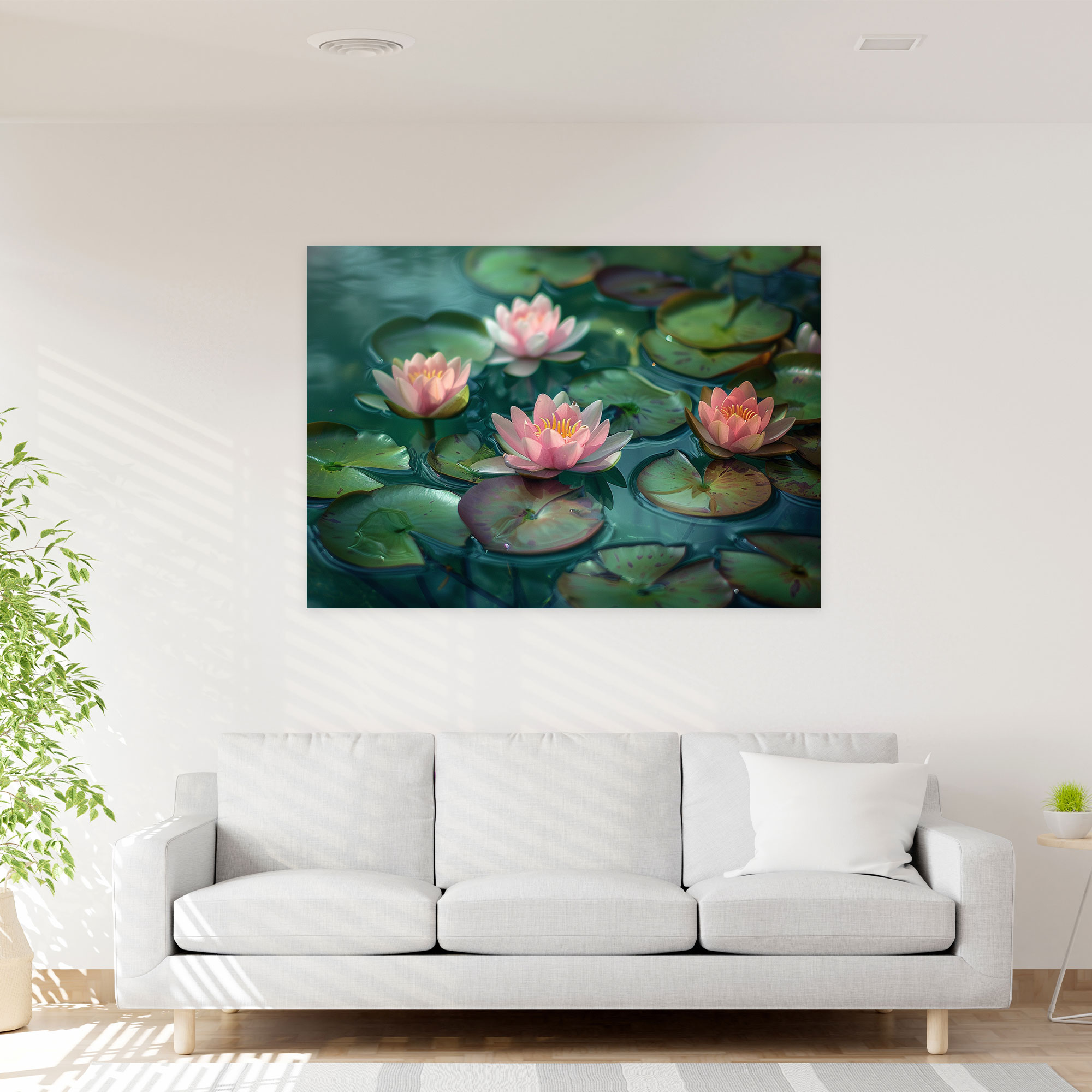 Claude Monet Nilüferleri Kanvas Tablo - Claude Monet Kanvas Duvar Dekorasyonu Duvar Sanatı