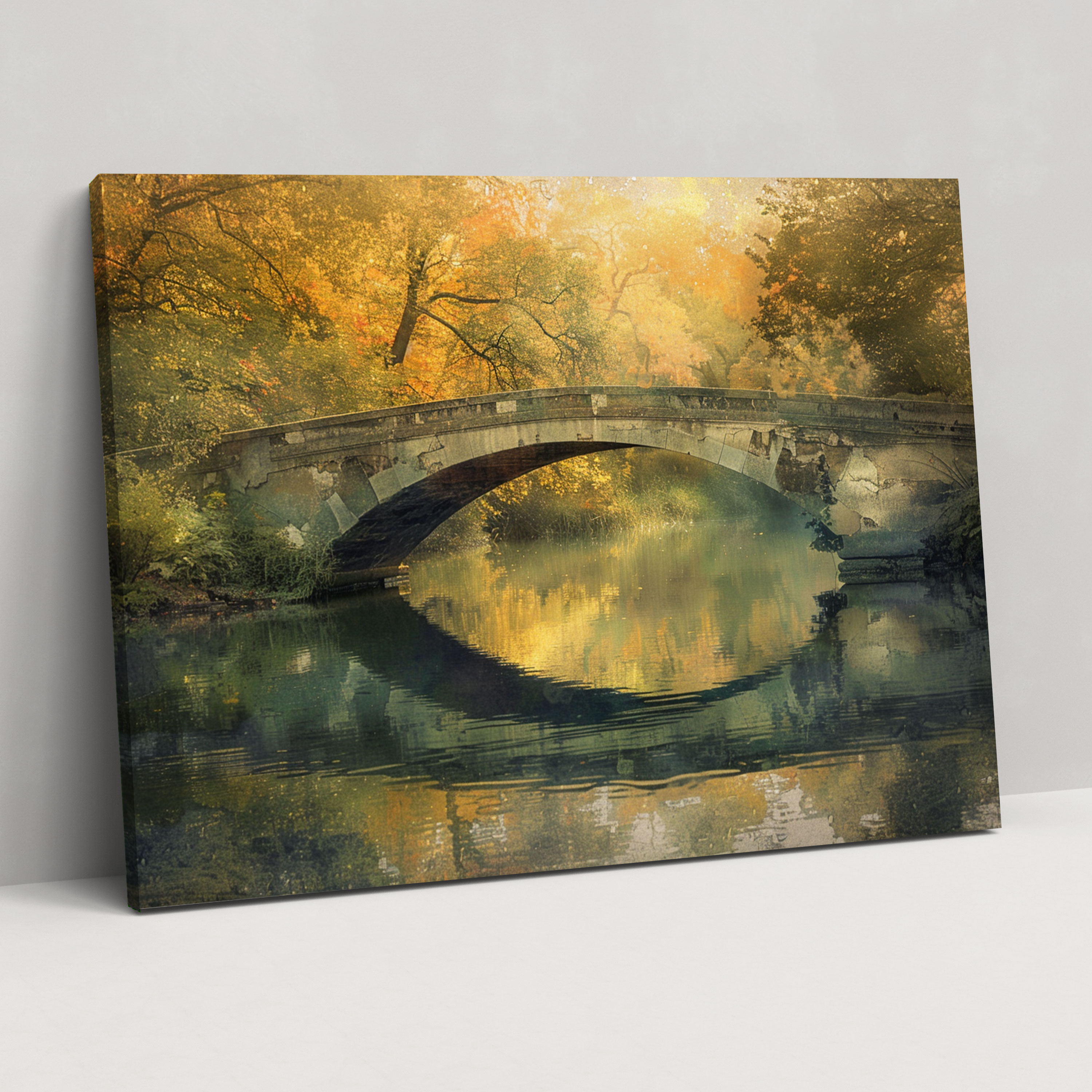 Calm River Bridge Claude Monet Wall Decoration - Claude Monet, Wall Decoration, Home Decoration, Canvas Wall Art