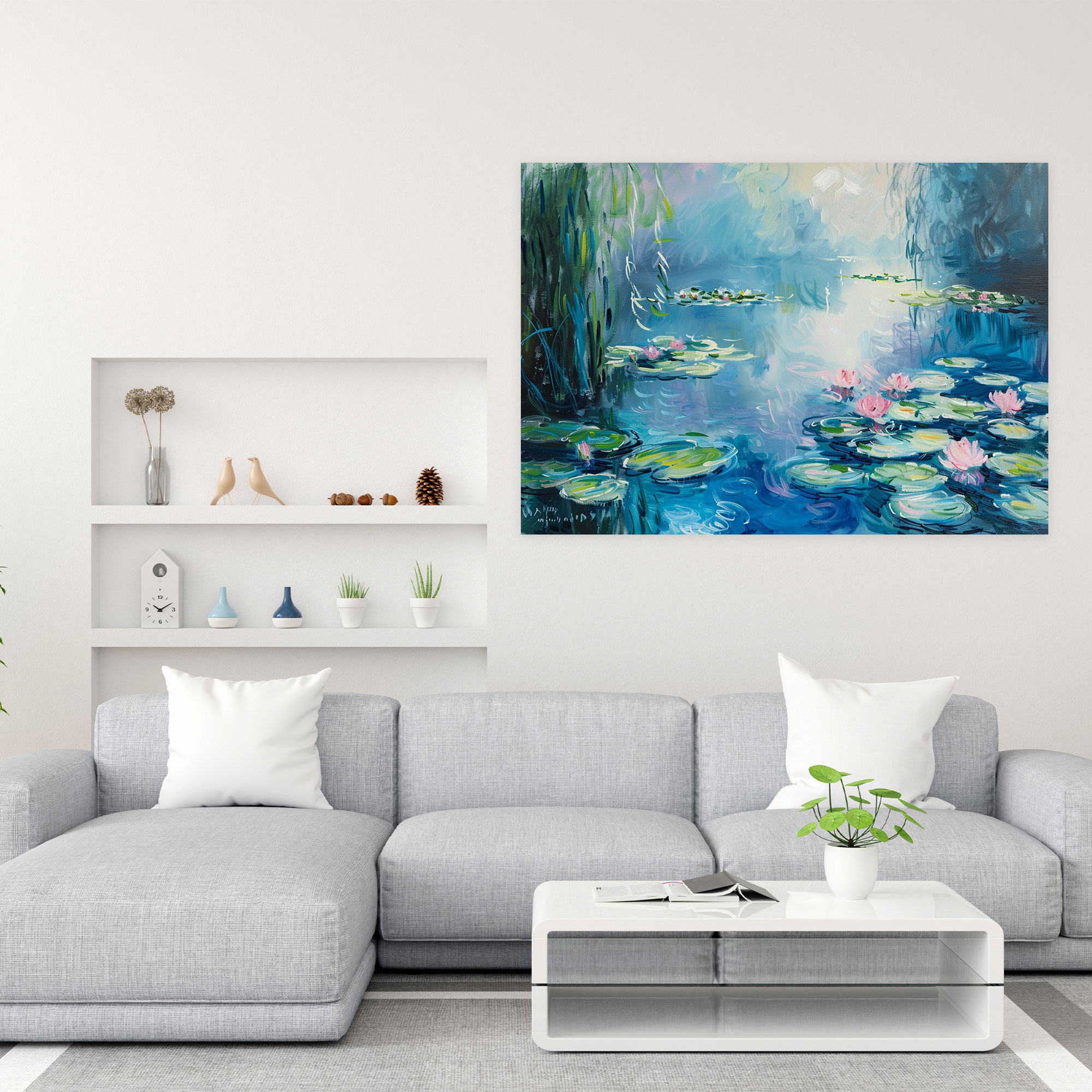 Claude Monet Water Lilies Canvas Print - Claude Monet, Claude Monet, Wall Art, Canvas