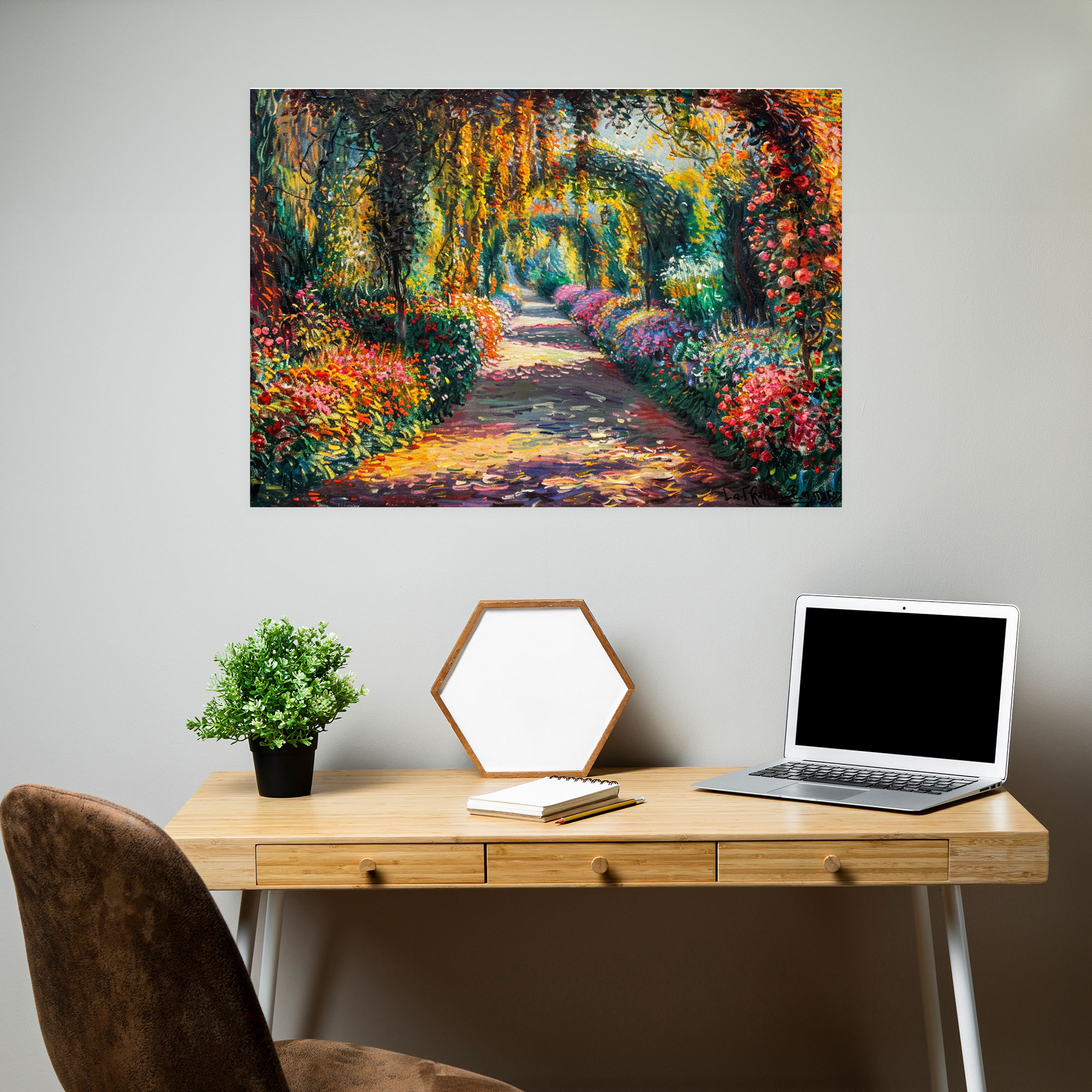 Claude Monet Bahçe Kanvas Tablo - Ev Dekorasyonu Kanvas Duvar Sanatı