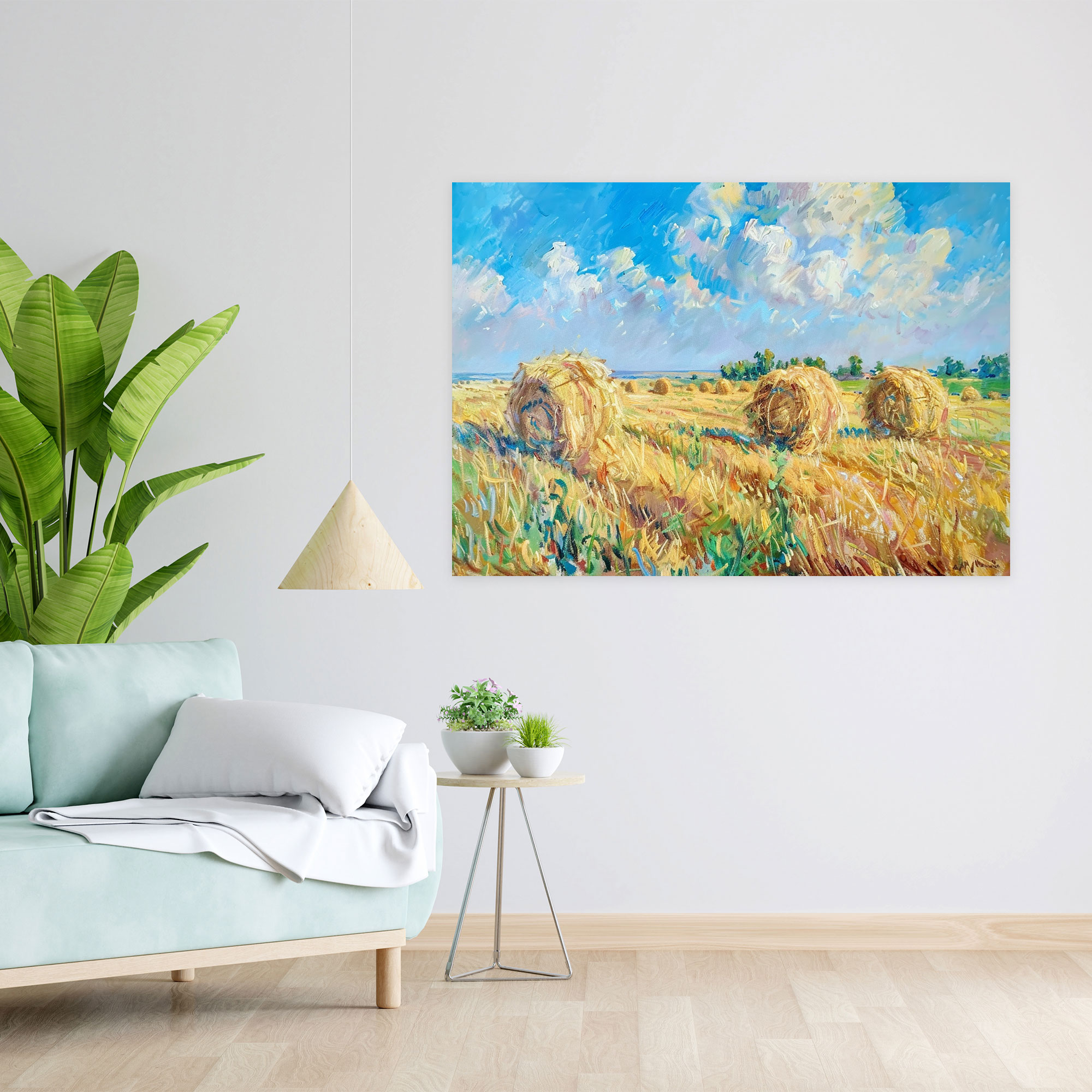 Claude Monet Haystacks Wall Decoration - Claude Monet, Wall Decoration, Claude Monet, Canvas Wall Art