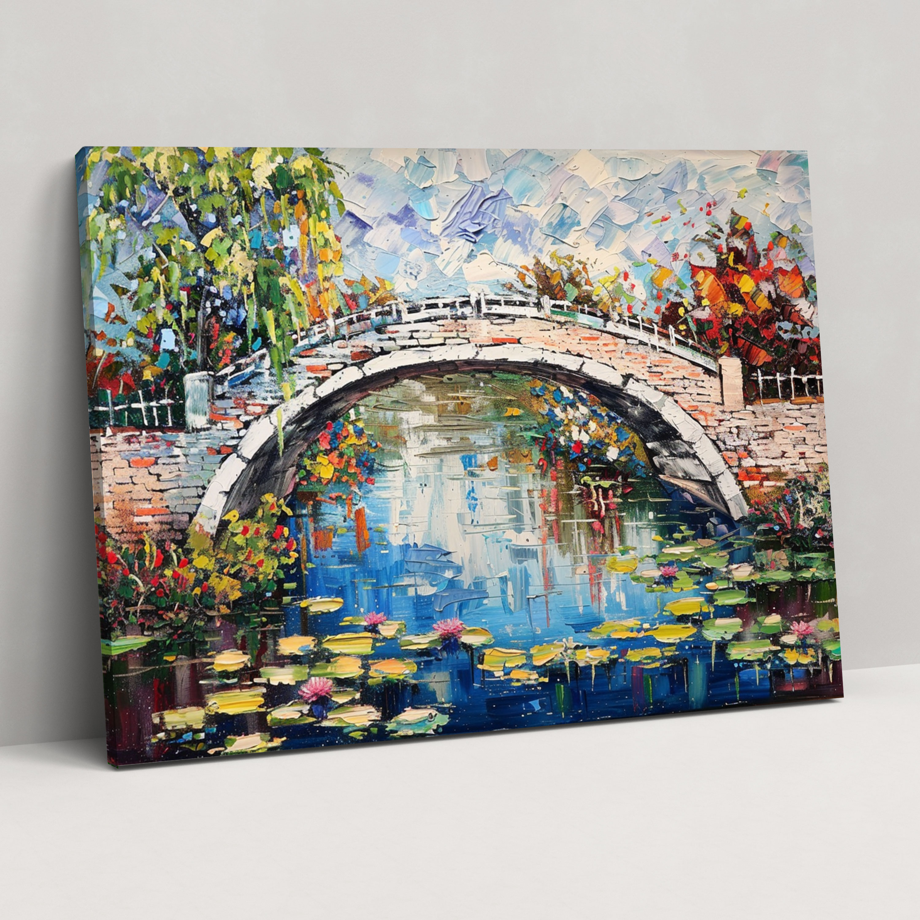 Impressionist Claude Monet Bridge Scene Wall Decoration - Claude Monet, Canvas, Home Decoration, Canvas Wall Art