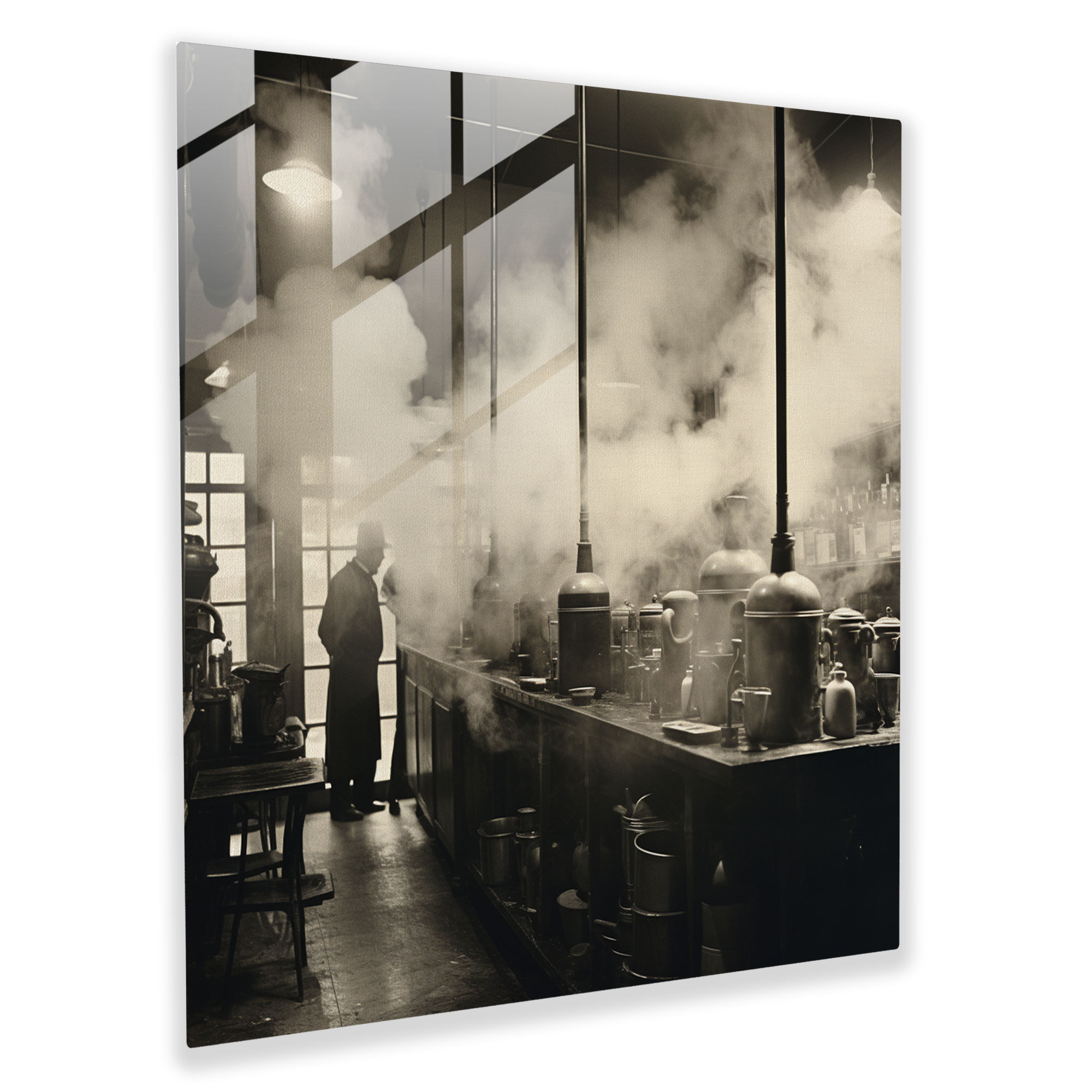Coffee Shop Glass Print - Coffee, Coffee Shop, Coffee Theme, Mugs