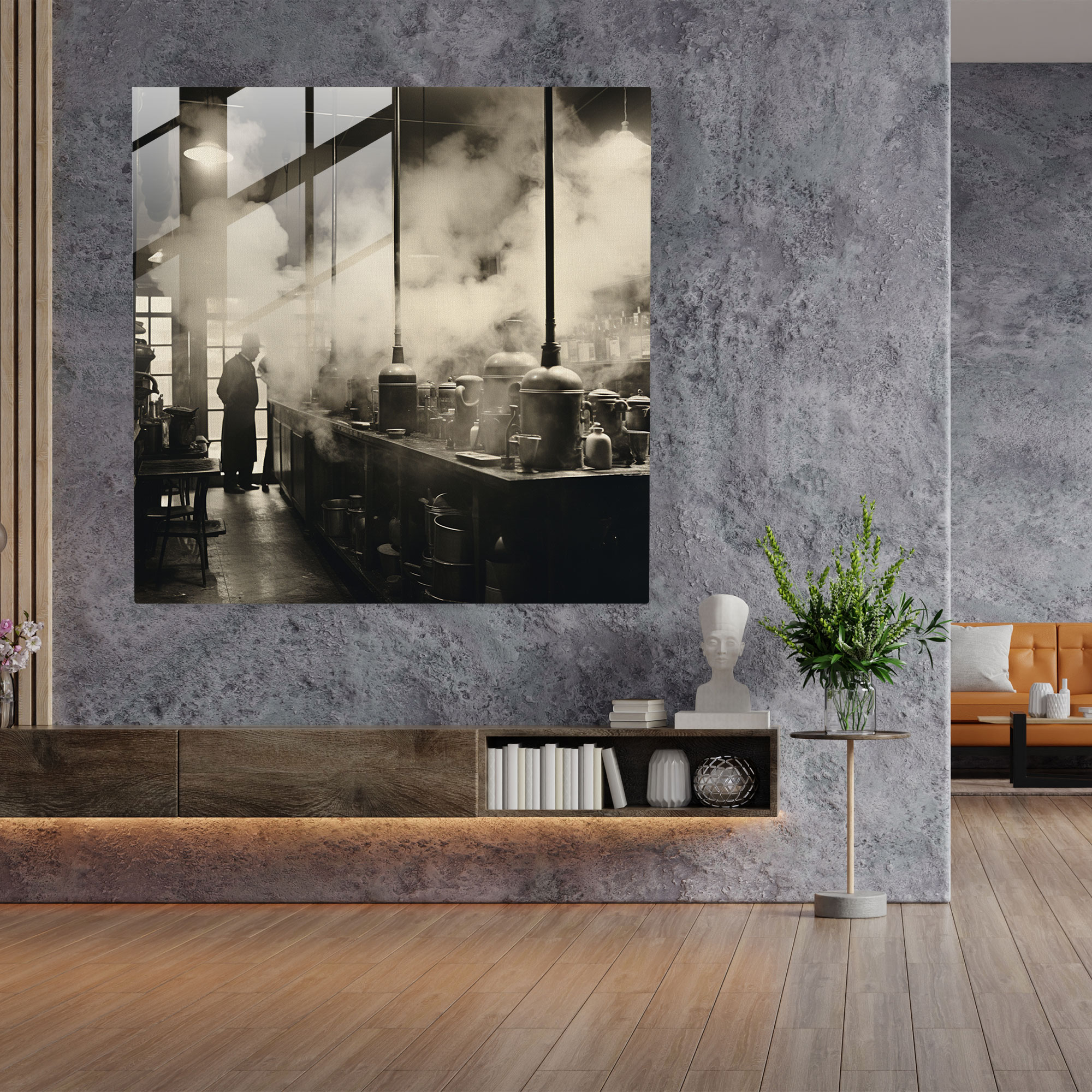 Coffee Shop Glass Print - Coffee, Coffee Shop, Coffee Theme, Mugs