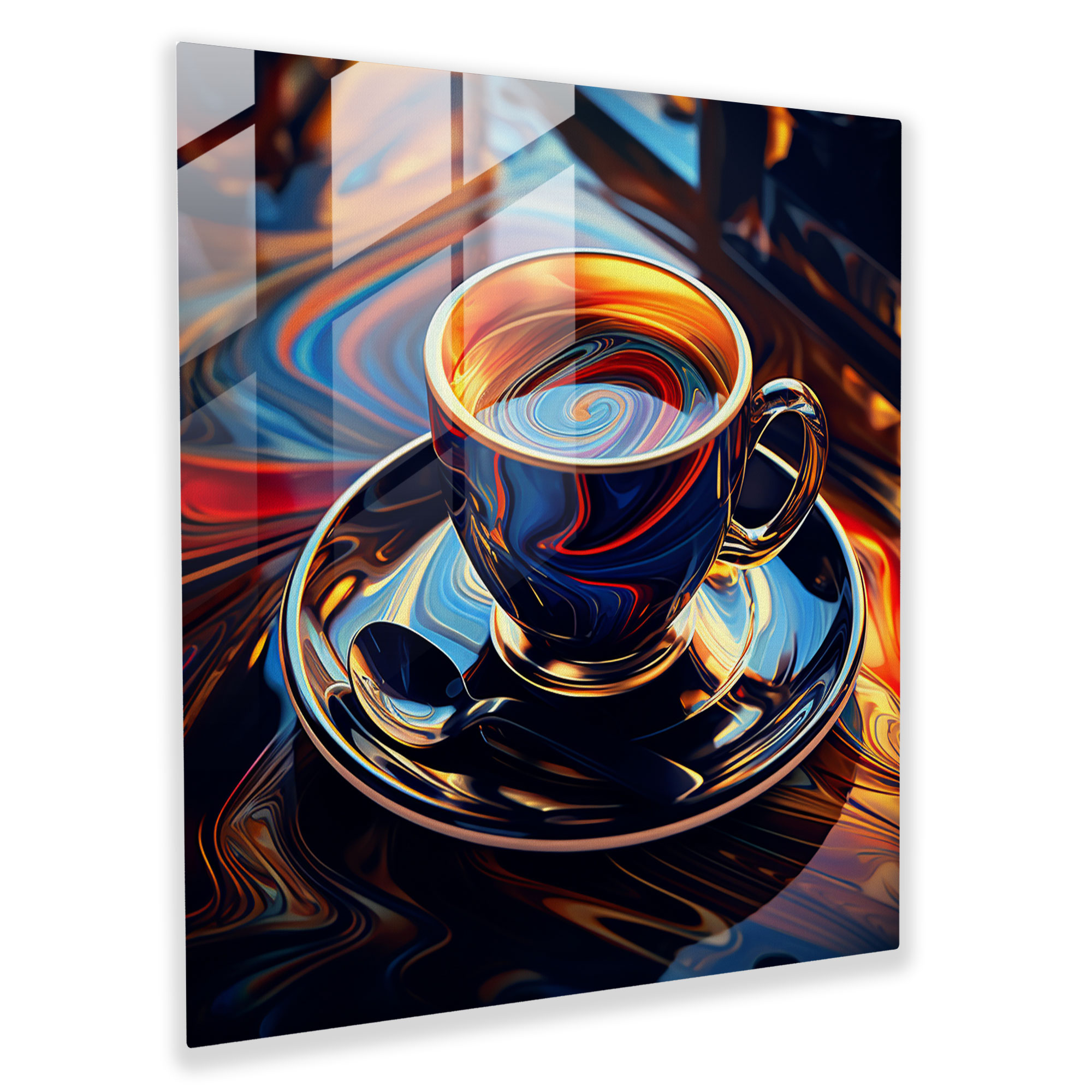 Coffee Delight - Glass Wall Art - Coffee, Home Decoration, Strong Contrasts, Modern Art