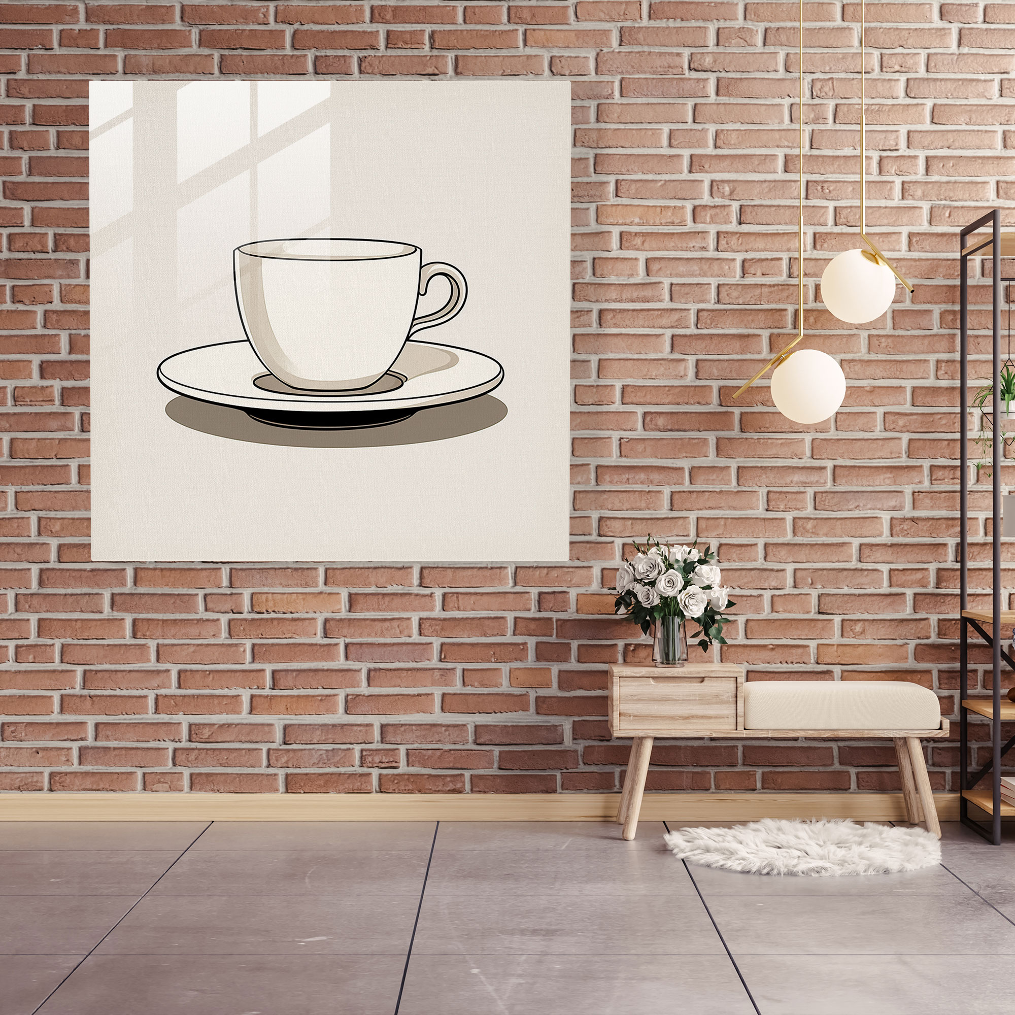 Coffee Serenity - Glass Wall Art - Coffee, Glass Print, Elegance, Home Decoration