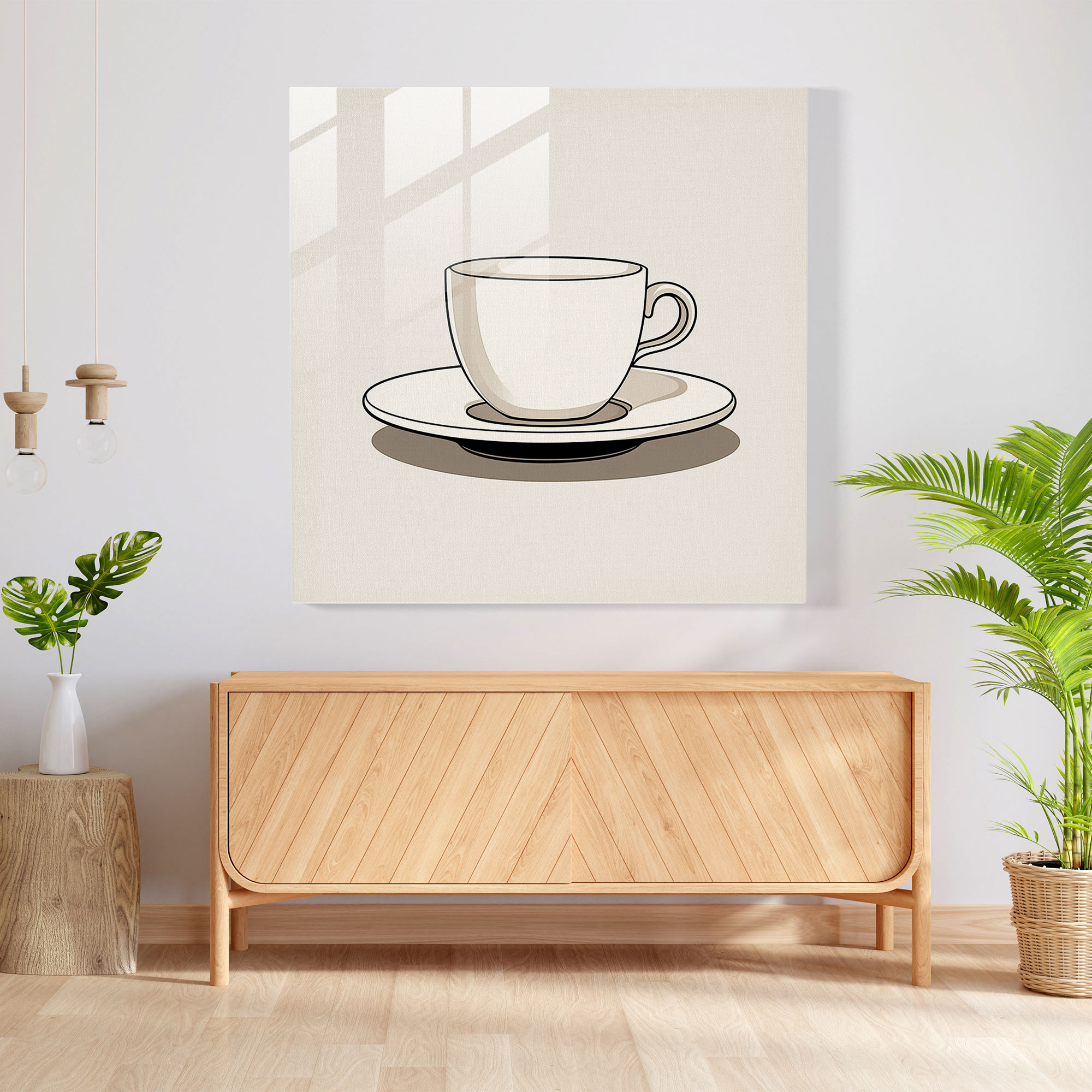 Coffee Serenity - Glass Wall Art - Coffee, Glass Print, Elegance, Home Decoration