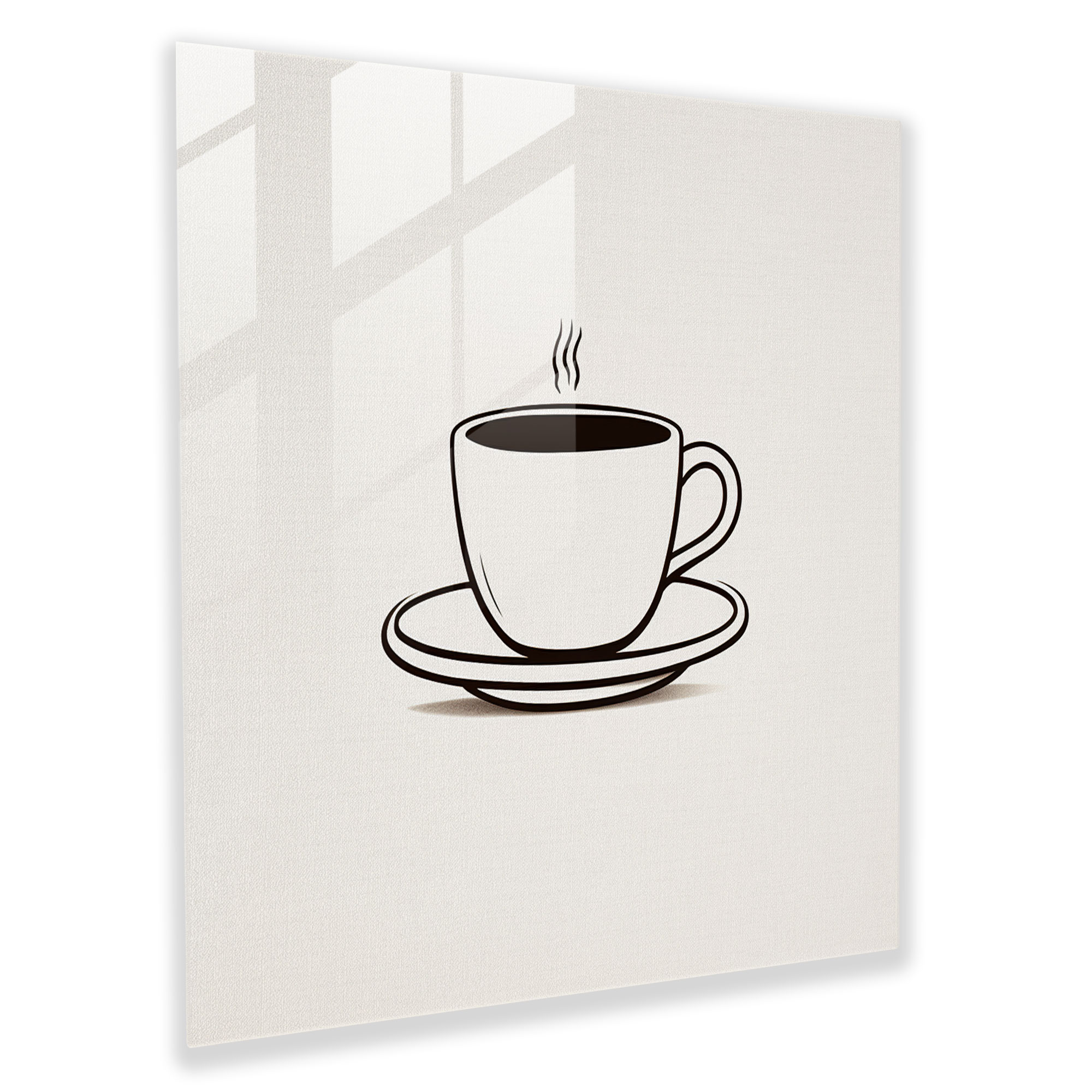 Coffee Cup Glass Print - Coffee, Wall Decoration, Coffee Cup, Coffee