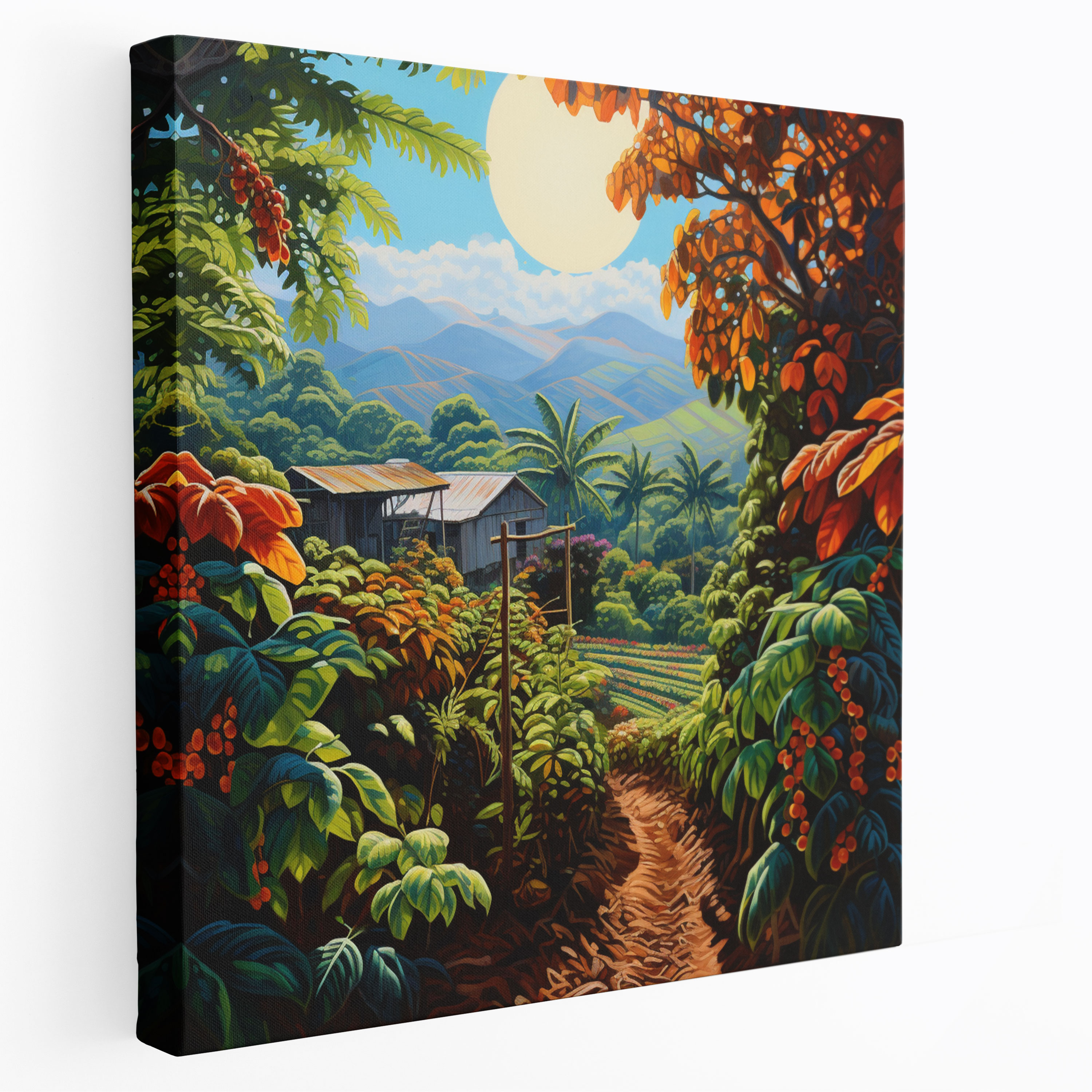 Coffee Plantation Canvas Print - Coffee, Coffee Beans, Canvas Wall Art, Coffee Wall Art