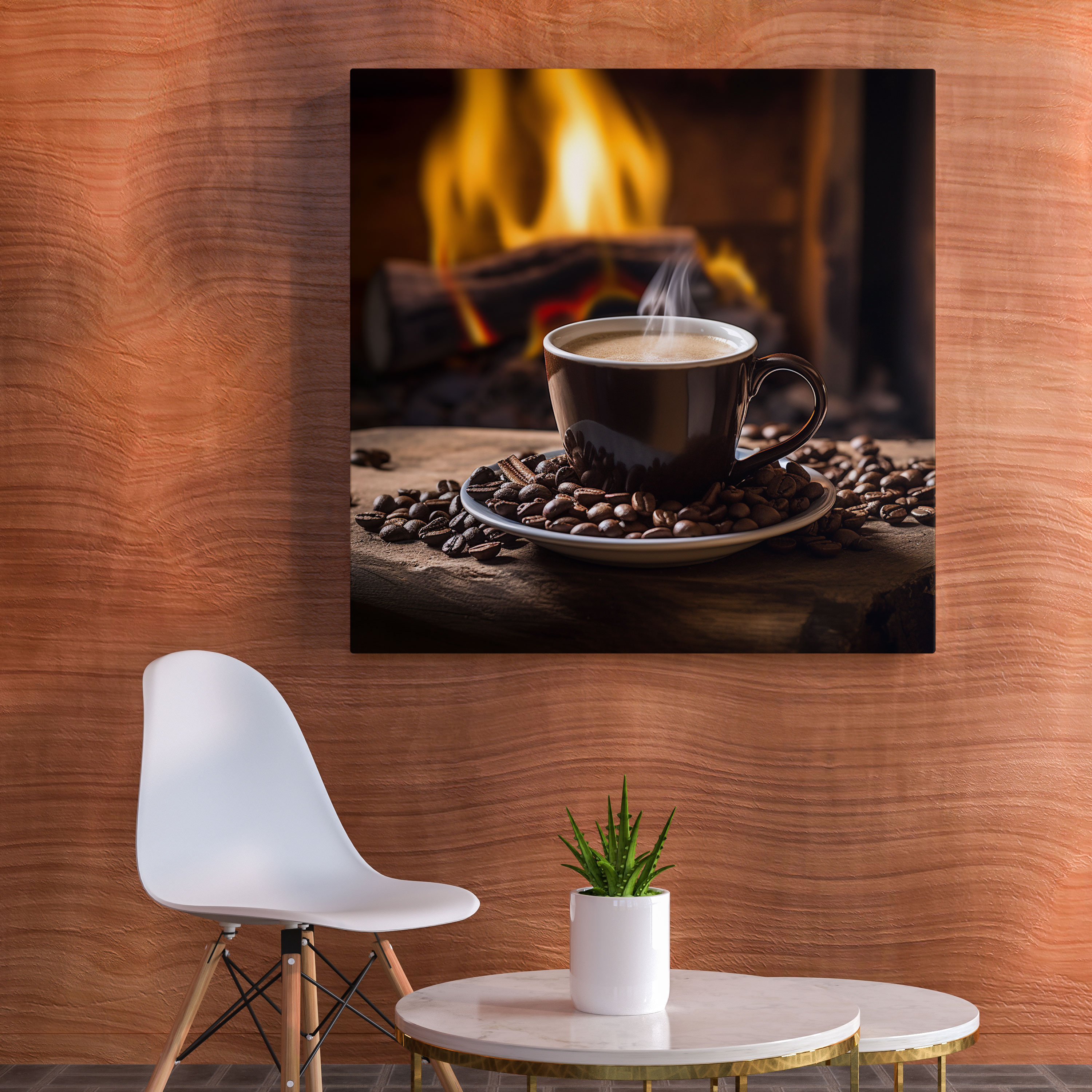 Freshly Roasted Coffee Canvas Print - Coffee, Coffee Canvas Print, Coffee Wall Art, Cozy Photograph