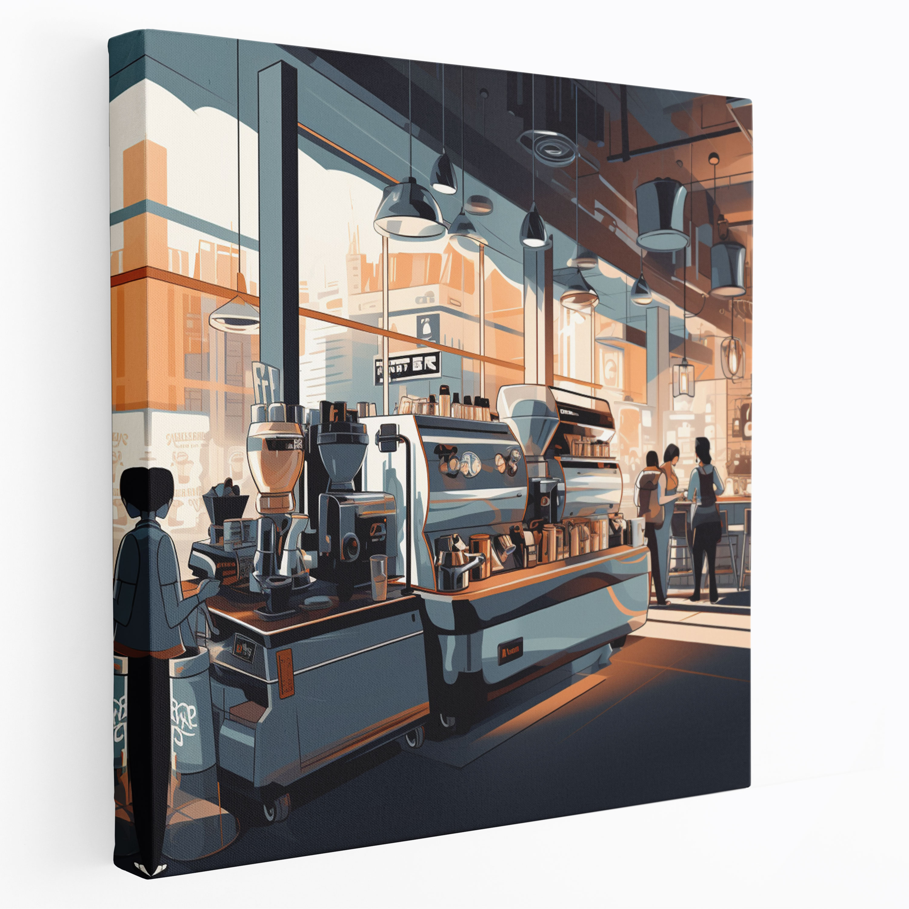 Coffee Canvas Print - Modern Coffee Shop Wall Art - Coffee, Canvas, Coffee Canvas Print, Wall Art