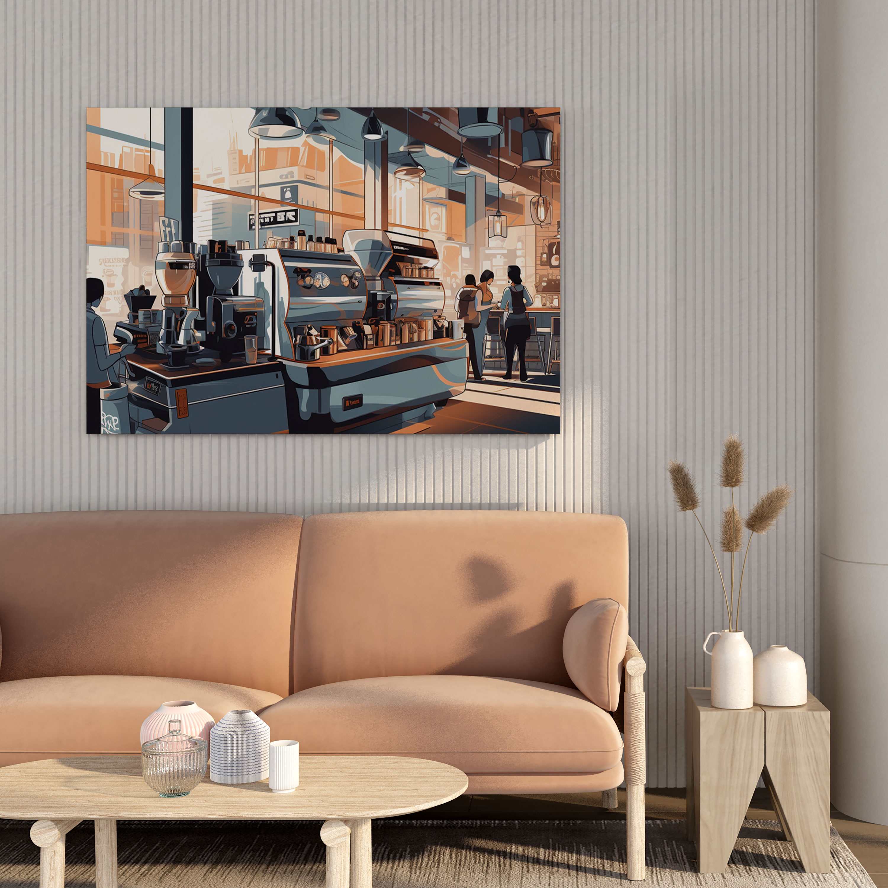 Coffee Canvas Print - Modern Coffee Shop Wall Art - Coffee, Canvas, Coffee Canvas Print, Wall Art