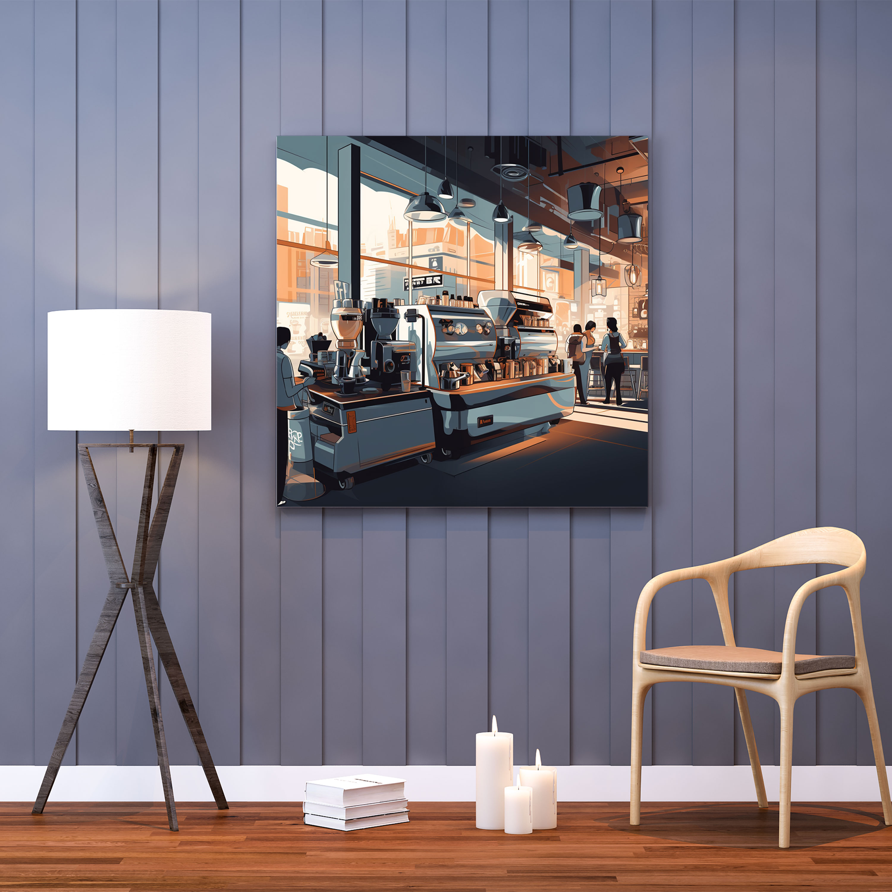 Coffee Canvas Print - Modern Coffee Shop Wall Art - Coffee, Canvas, Coffee Canvas Print, Wall Art