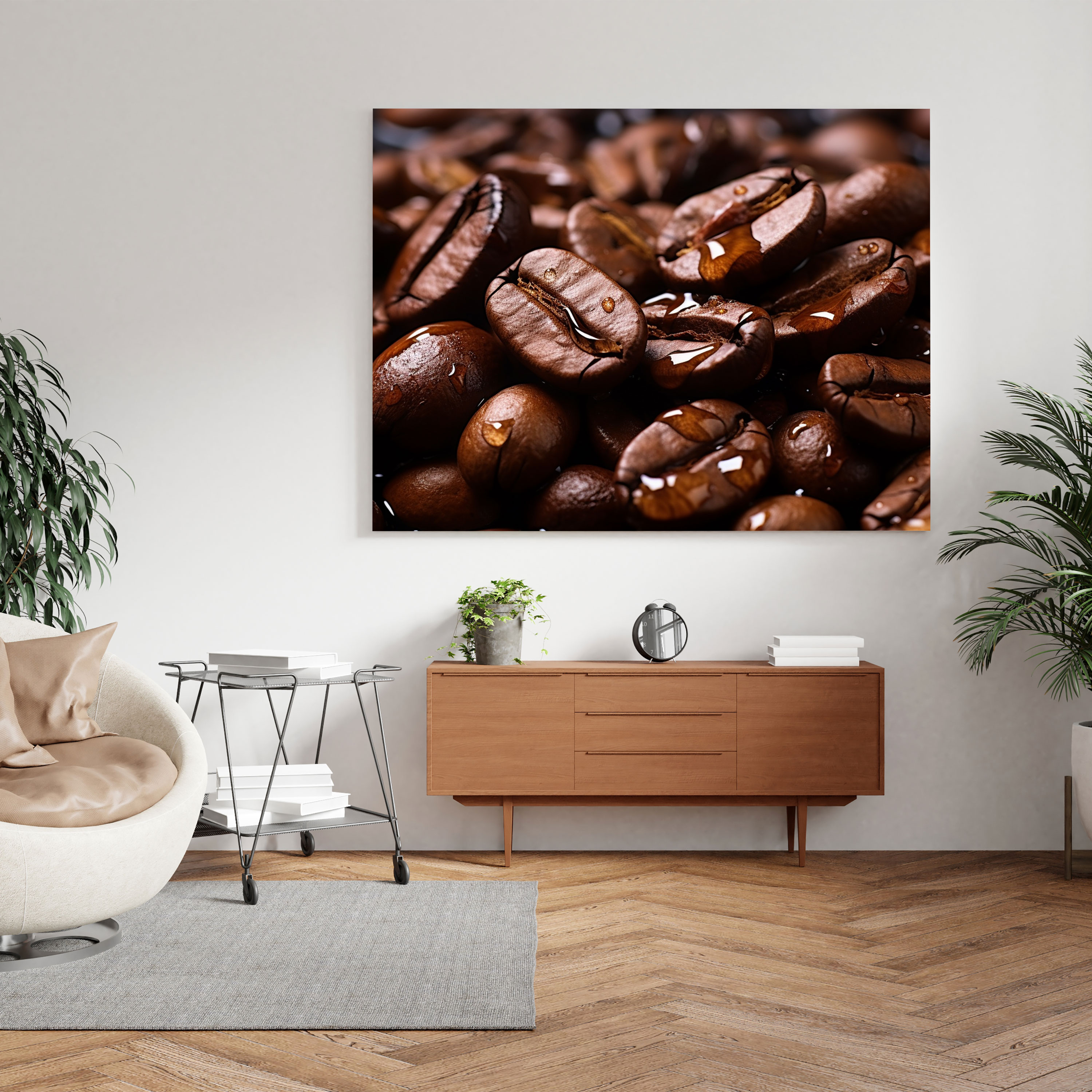 Coffee Canvas Print - Roasted Coffee Beans Wall Art - Coffee, Home Decoration, Coffee Canvas Print, Photographic Wall Art