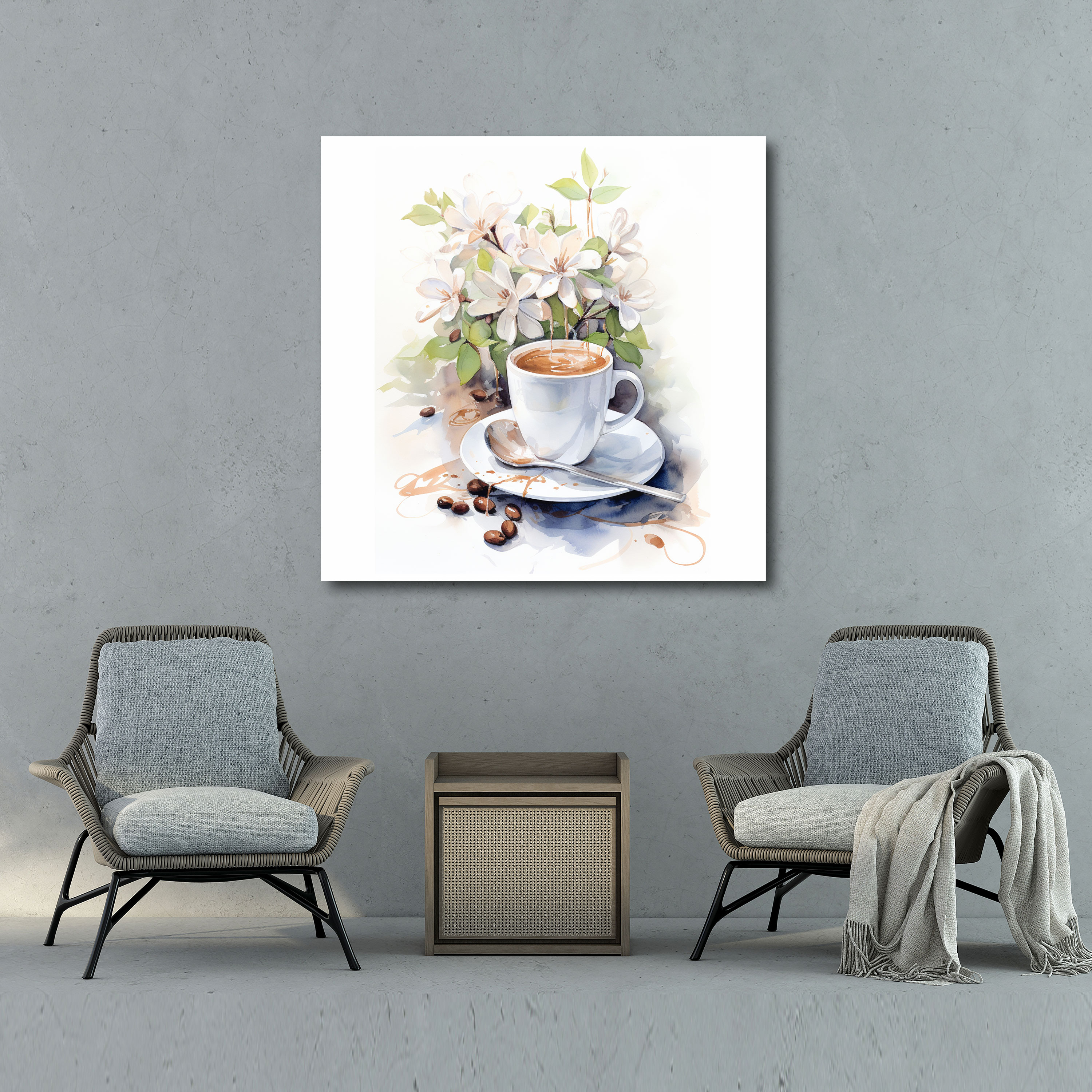 Coffee Canvas Print Wall Decoration - Coffee, Home Decoration, Coffee Plant, Wall Art