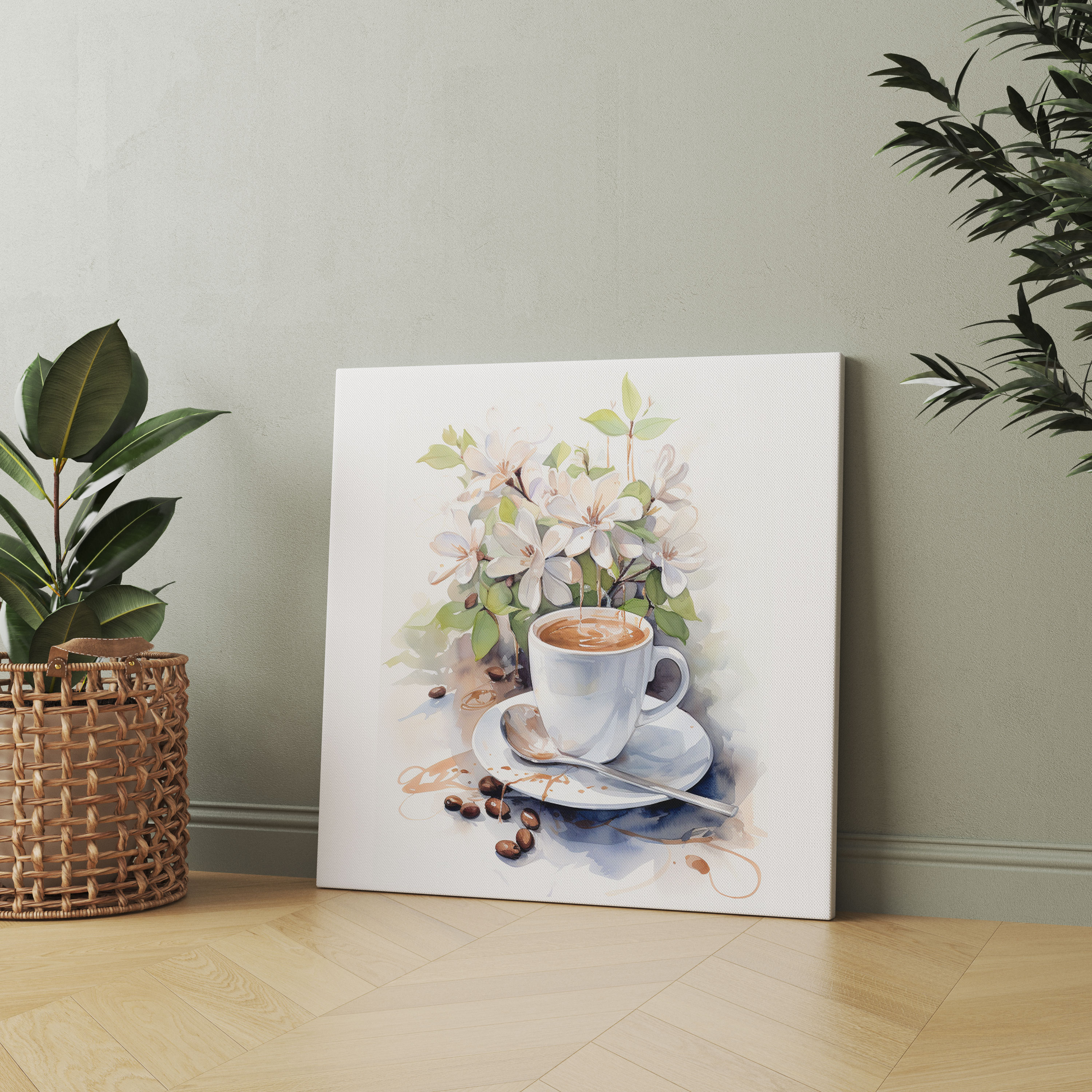 Coffee Canvas Print Wall Decoration - Coffee, Home Decoration, Coffee Plant, Wall Art