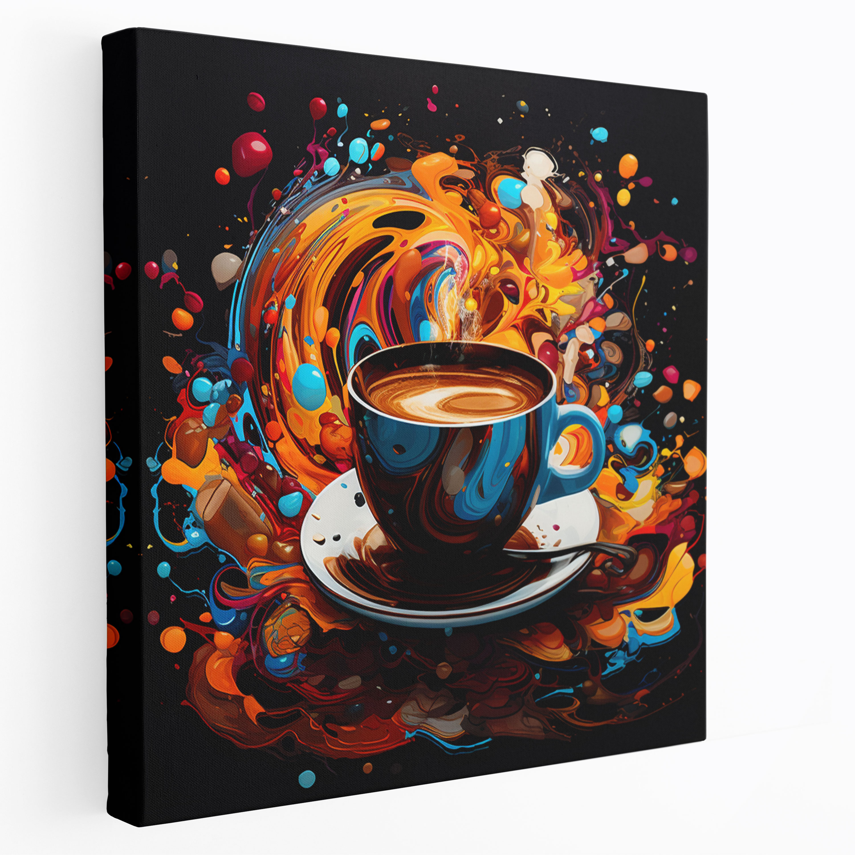 Coffee Canvas Print - Modern Digital Art Wall Decoration - Coffee, Modern, Canvas Wall Art, Coffee