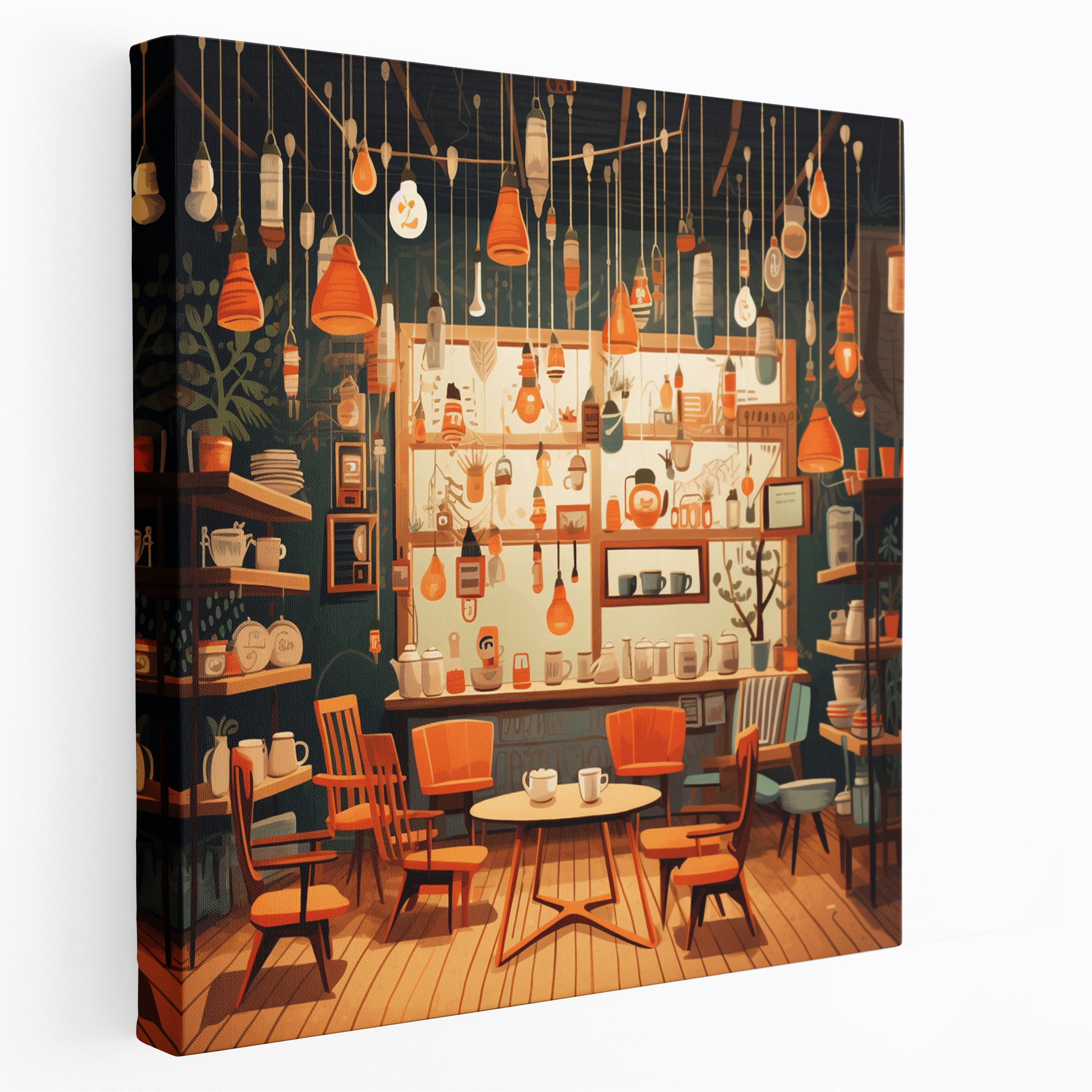 Coffee Canvas Print - Whimsical Coffee Shop Wall Art - Coffee, Coffee Shop, Whimsical, Canvas