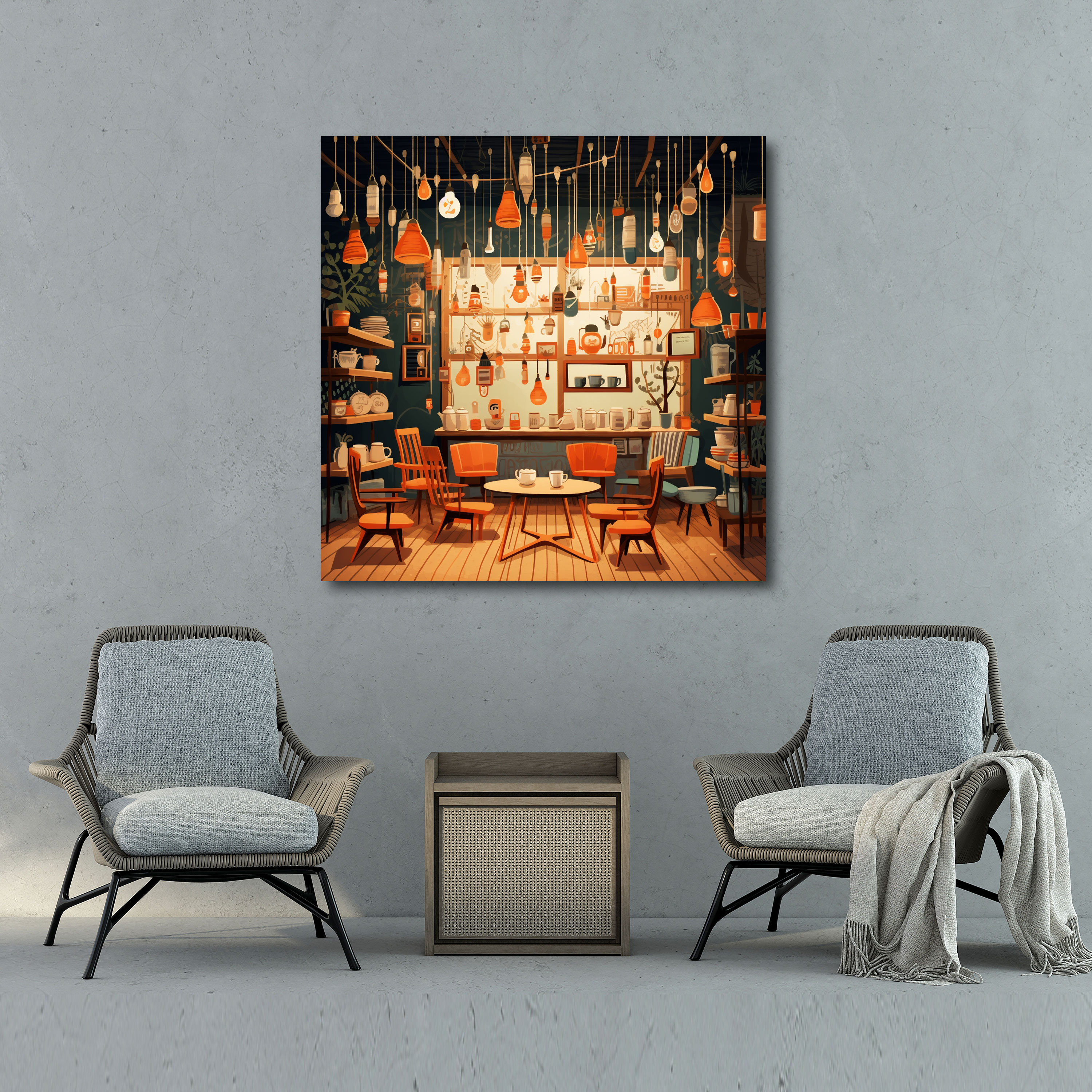 Coffee Canvas Print - Whimsical Coffee Shop Wall Art - Coffee, Coffee Shop, Whimsical, Canvas