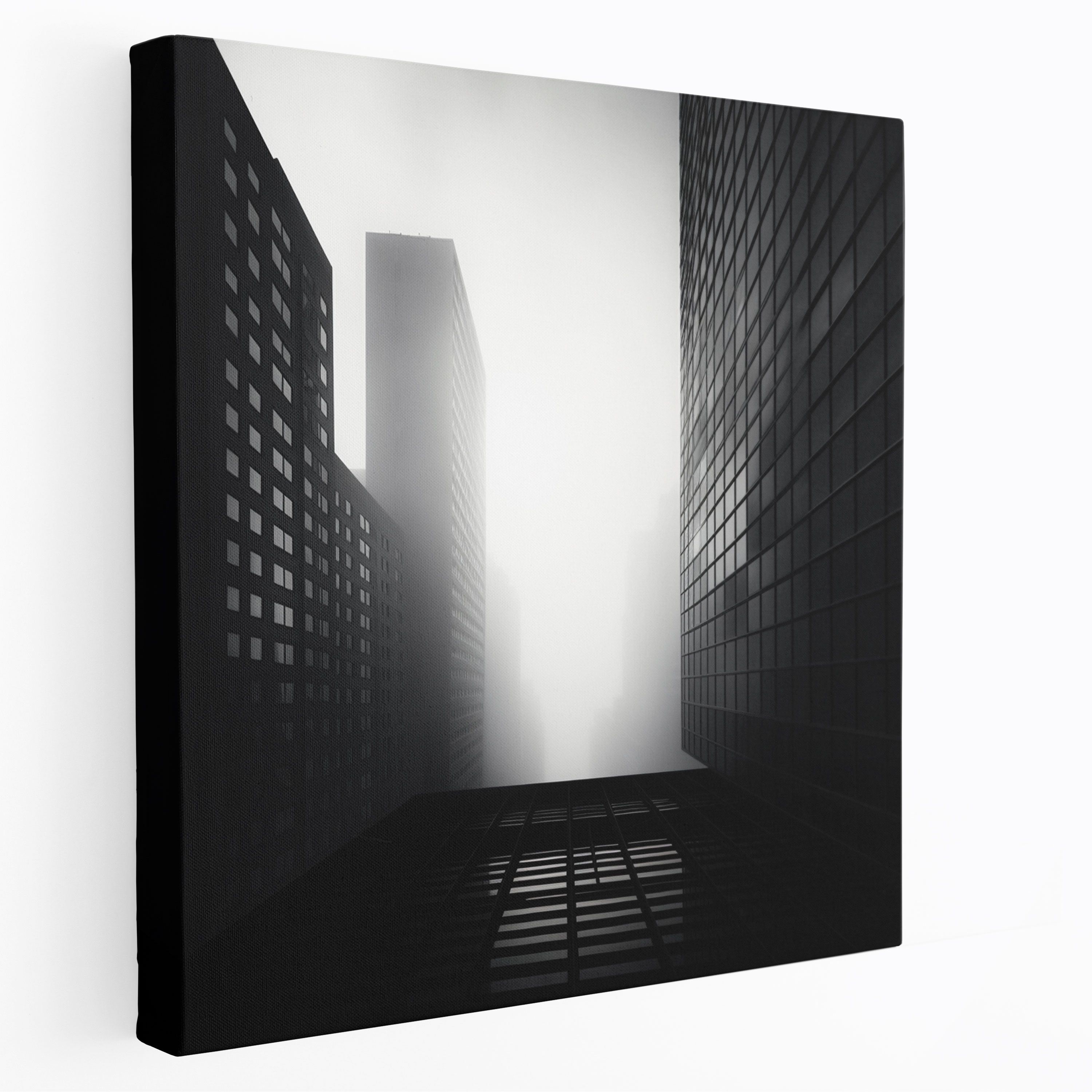 Cool Minimalist Cityscape Canvas Print - Cool, Cool, Contemporary, Wall Decoration