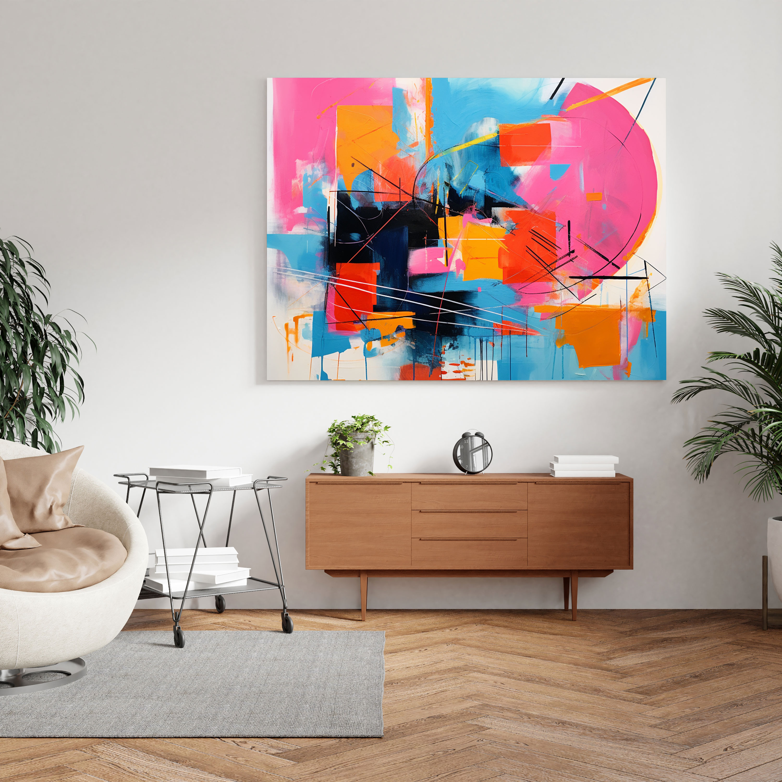 Cool Canvas Print - Modern Abstract Painting - Cool, Canvas, Modern Abstract Painting, Canvas Wall Art