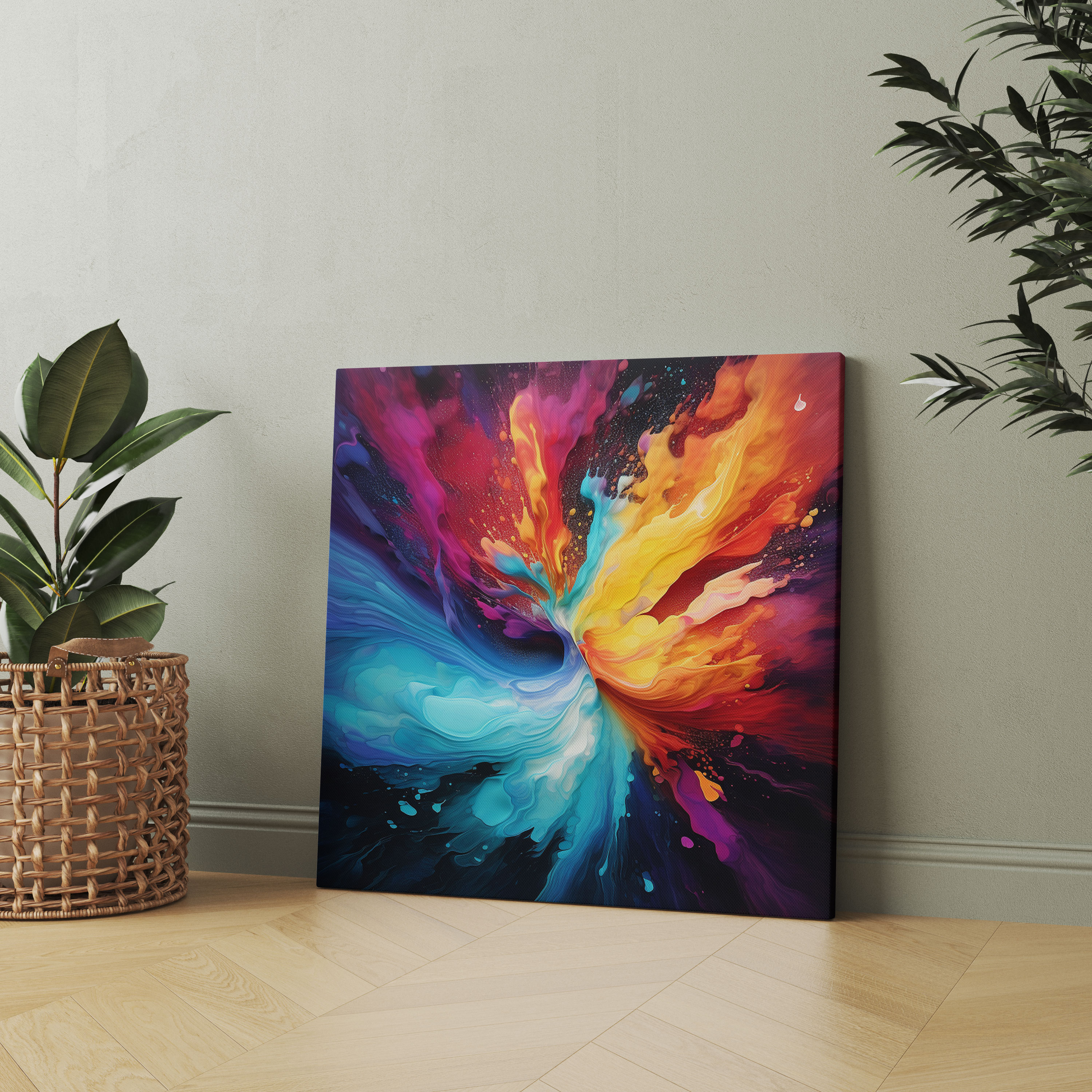 Cool Abstract Canvas Print - Cool, Mesmerizing Visual Experience, Canvas Print, Vibrant Colors