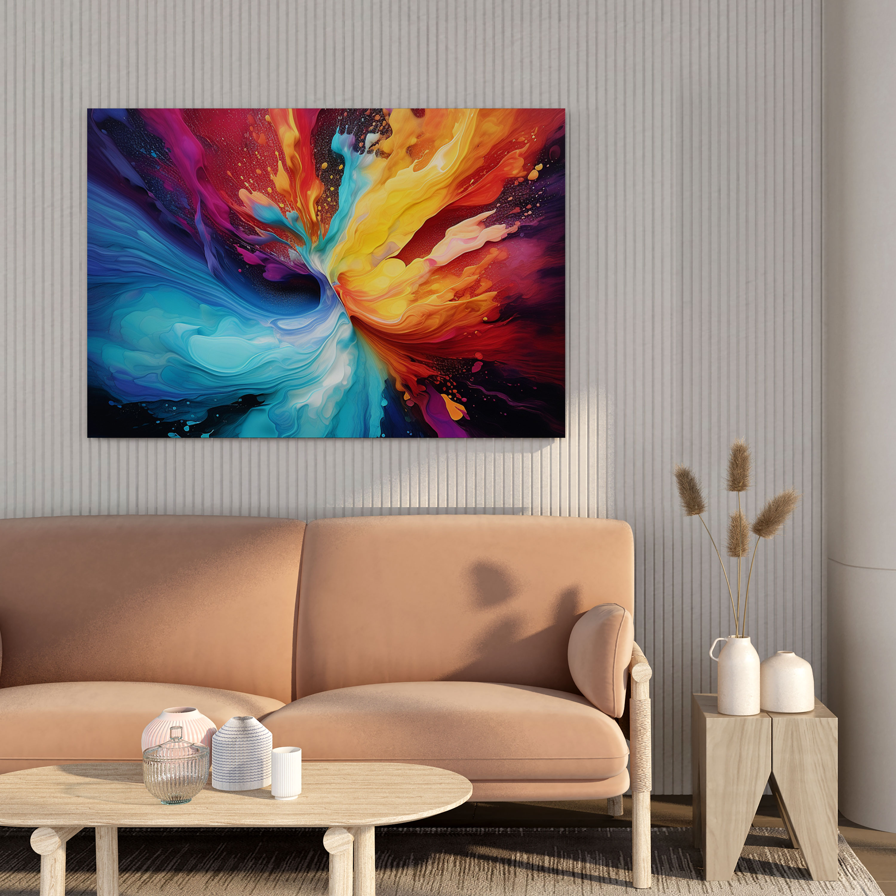 Cool Abstract Canvas Print - Cool, Mesmerizing Visual Experience, Canvas Print, Vibrant Colors